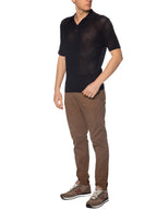 Polo Seinse Blu in maglia collo aperto ME3203 BLU SEINSE 