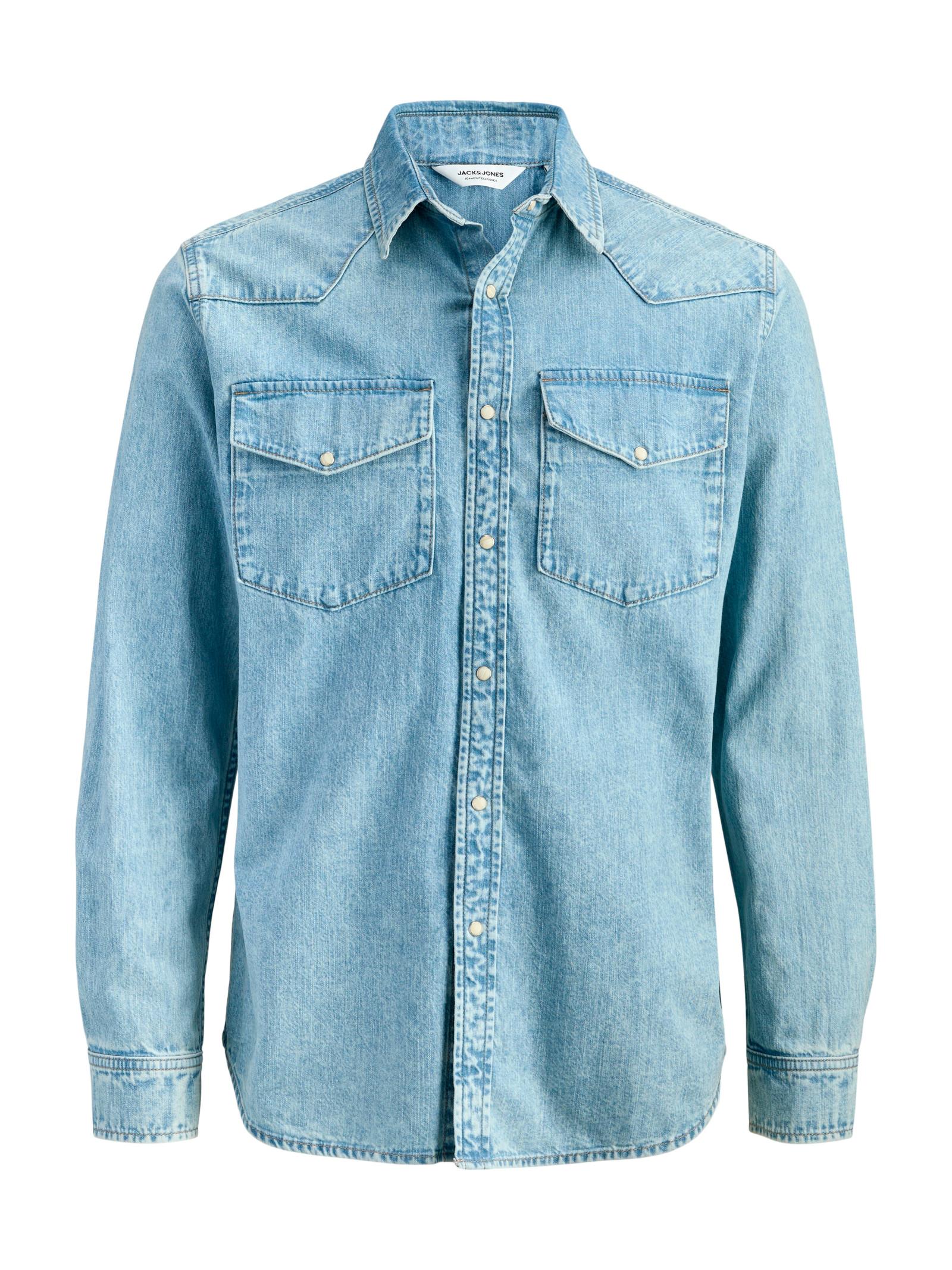 Camicia Jack & Jones Western Medium Blue Denim 12289219 /Blue Denim JACK & JONES 