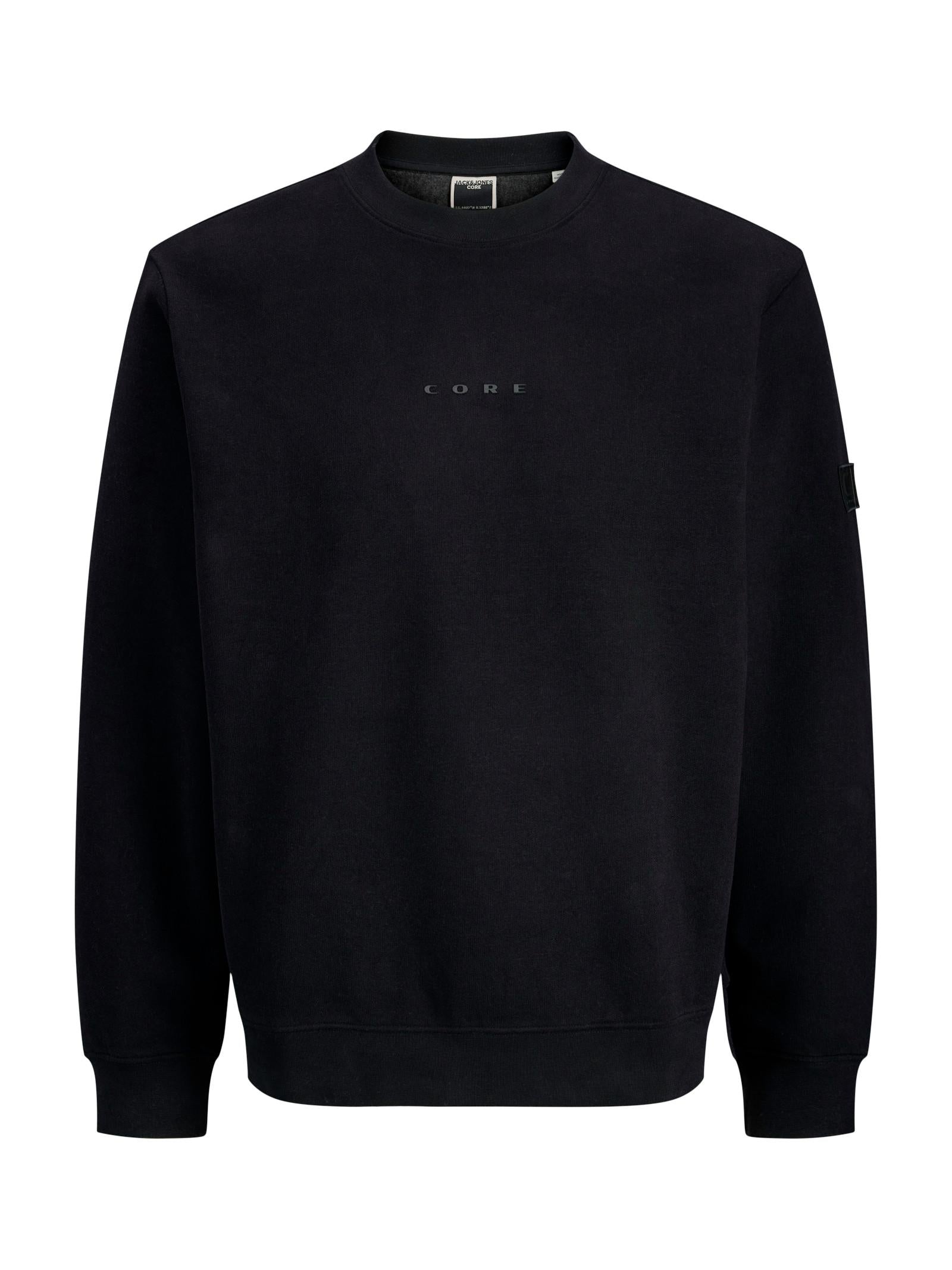 Felpa Jack & Jones Point Nero con badge 12285667 /Black JACK & JONES 