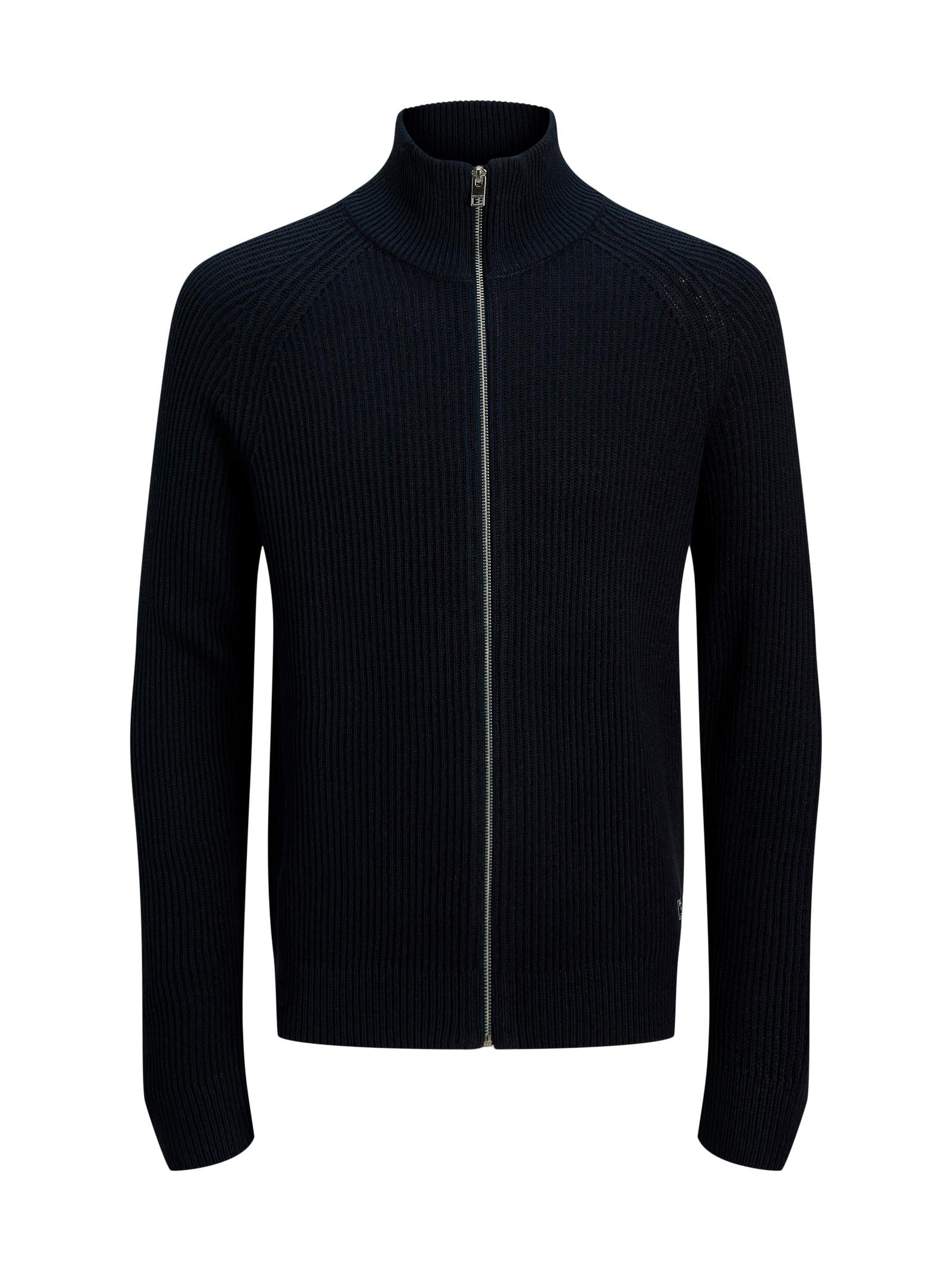 Cardigan in maglia Jack & Jones Pannel Nero a coste 12278920 /Black JACK & JONES 