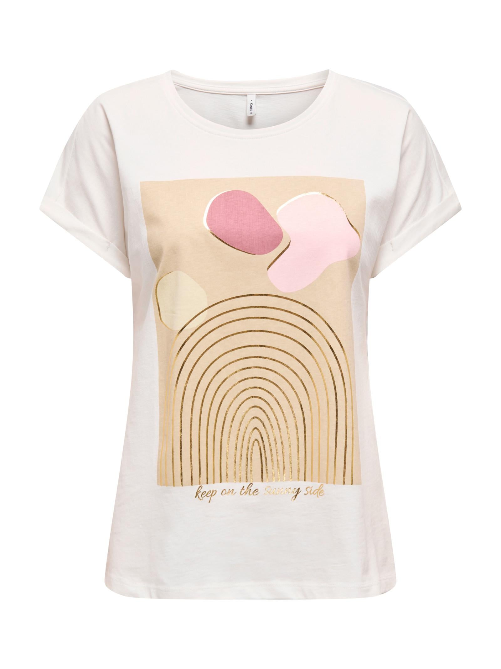 T-shirt Only Feluca Bianco con stampa 15367627 /Cloud Dancer ONLY 