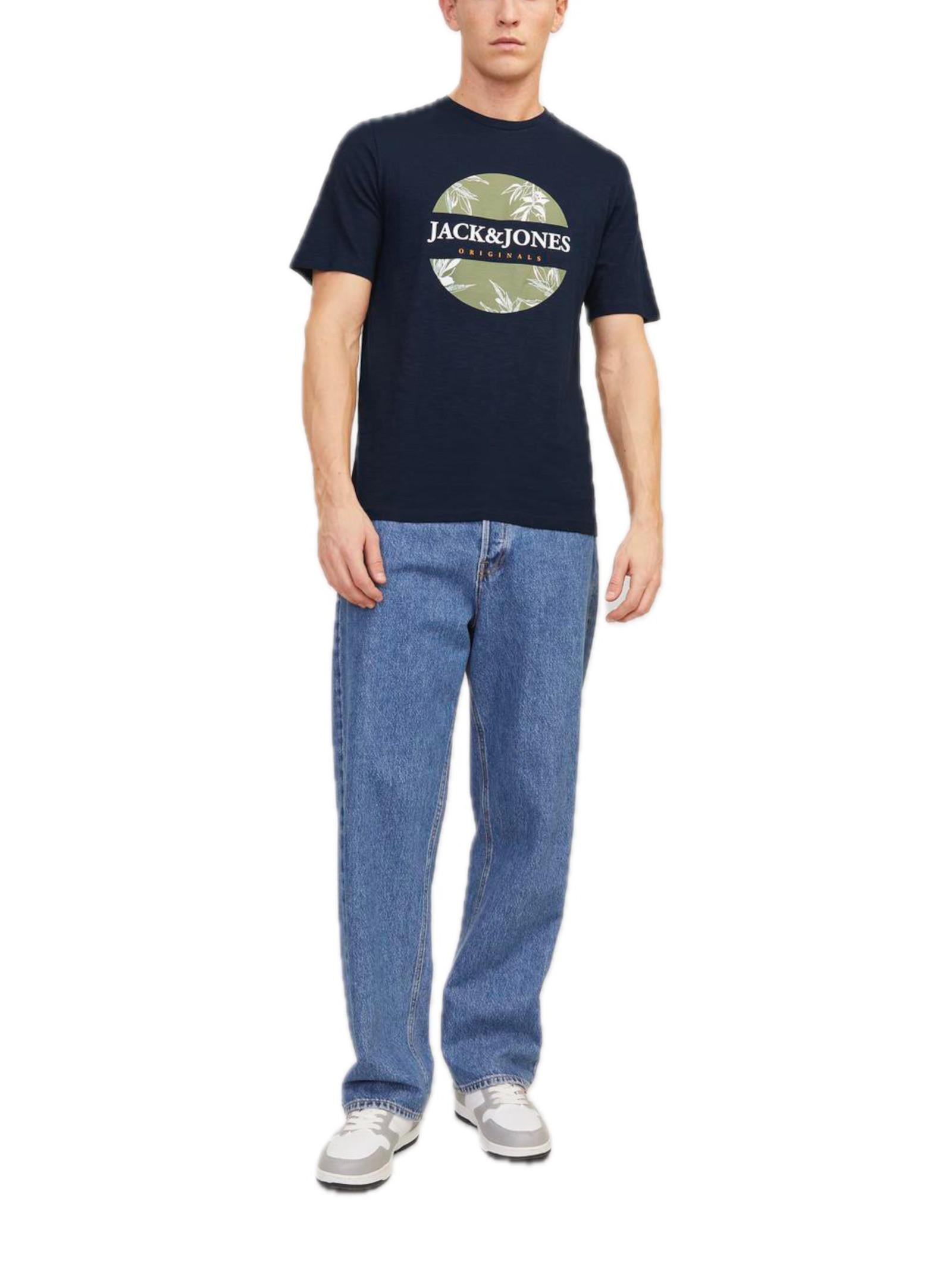 T-shirt Jack & Jones Blu Crayon stampa 12255042 /Navy Blazer JACK & JONES 