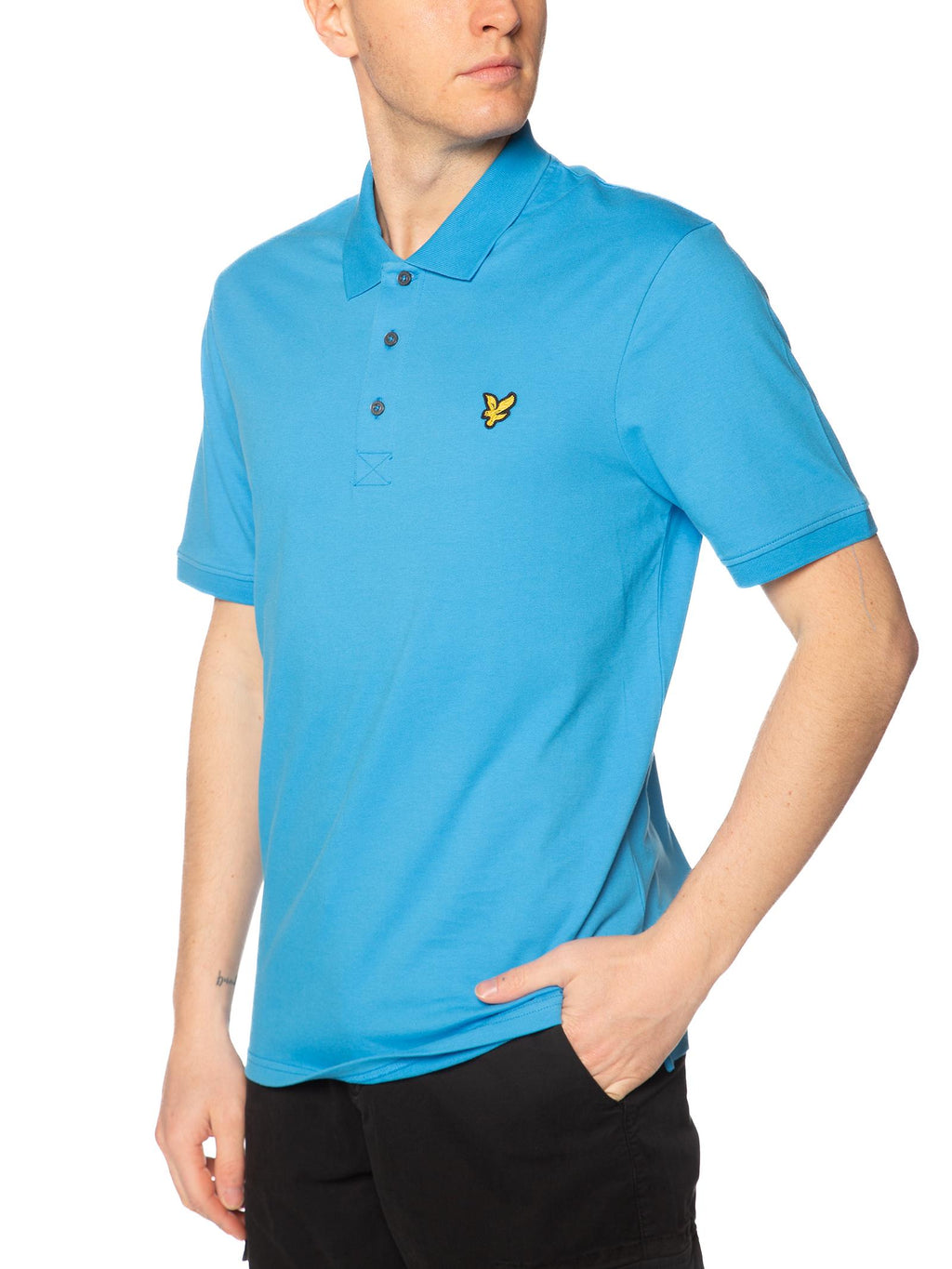 Polo Lyle & Scott Azzurro colletto logo SP400VOG SEA BLUE LYLE & SCOTT 