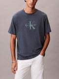 T-shirt Calvin Klein Blu polvere Monologo LV04RB862G R9F CALVIN KLEIN 
