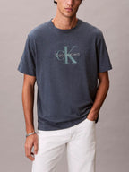 T-shirt Calvin Klein Blu polvere Monologo LV04RB862G R9F CALVIN KLEIN 
