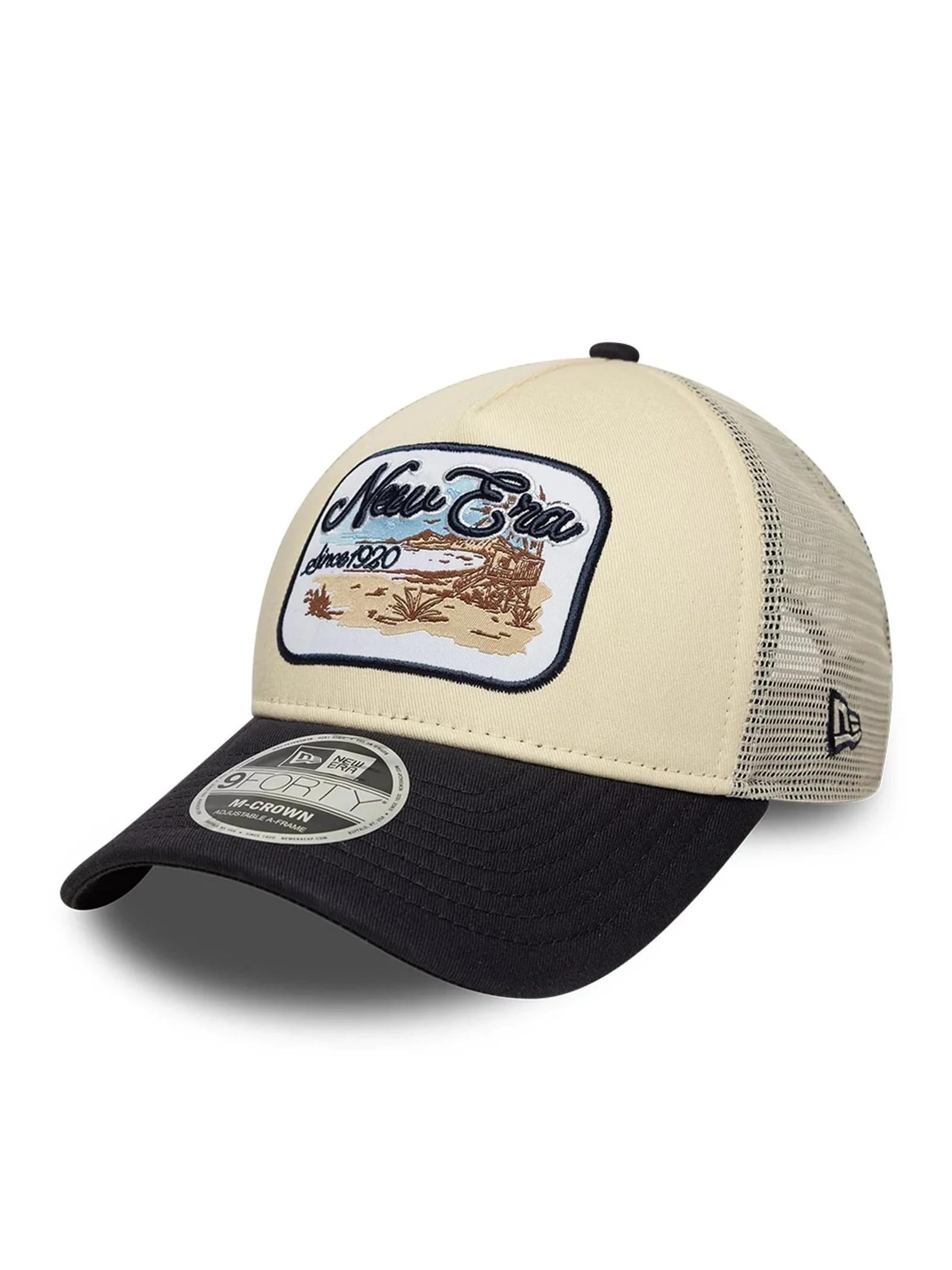 Berretto New Era 9FORTY Trucker Beige patch 60856272 LTCNVY NEW ERA 