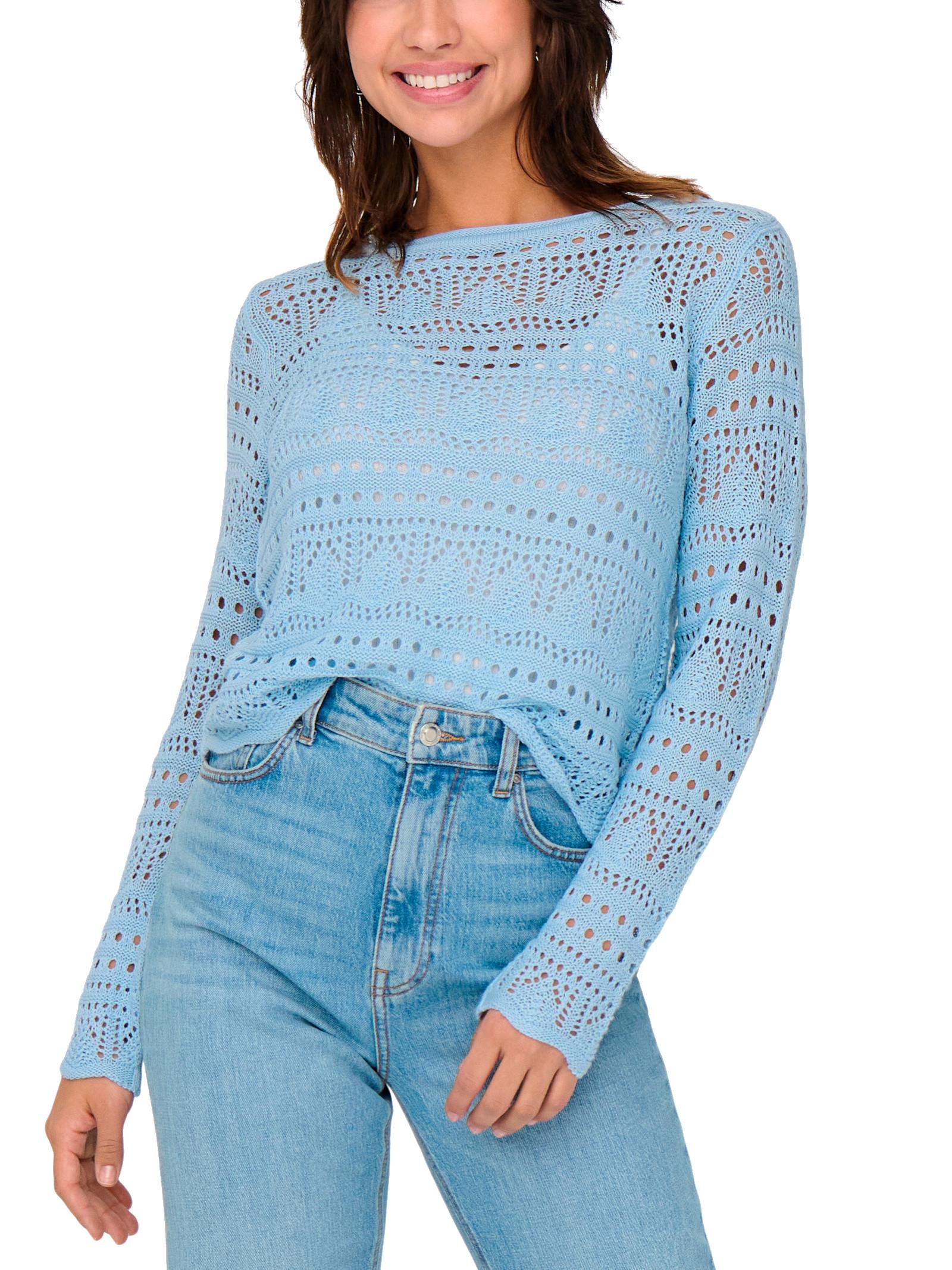 Maglia JDY Celeste Sun scollo a barca 15287384 /Cashmere Blue JDY 