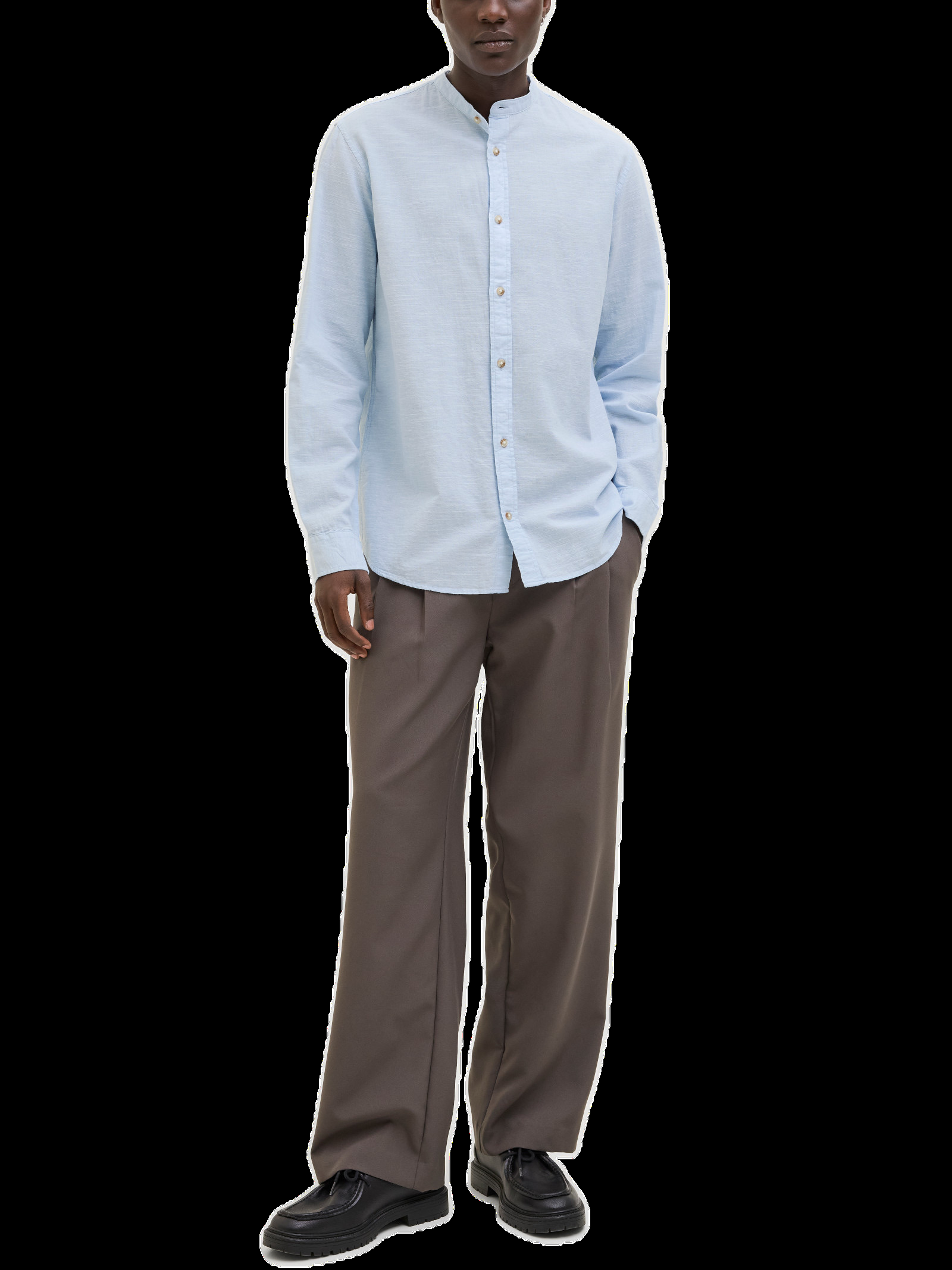 Camicia Jack & Jones Celeste Summer coreana lino 12269319 /Chambray Blue JACK & JONES 