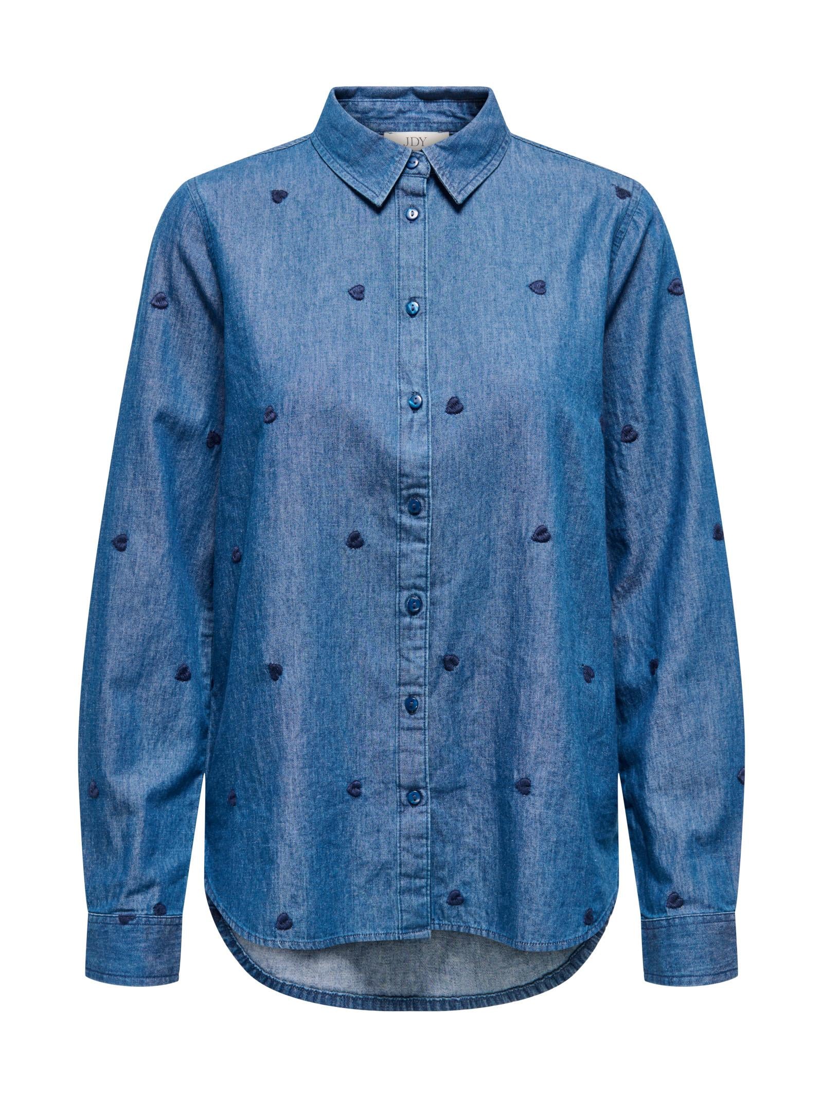 Camicia JDY Medium Blue Love con cuori 15363999 /Medium Blue Denim JDY 