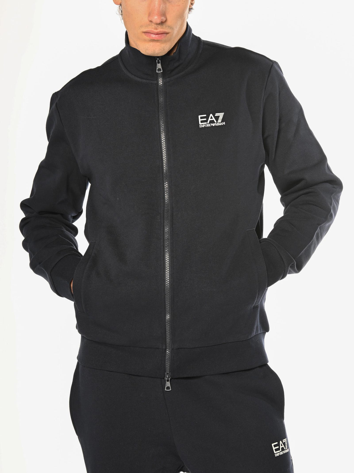 Felpa Emporio Armani Blu train core con zip 8NPM36 1562 EA7 