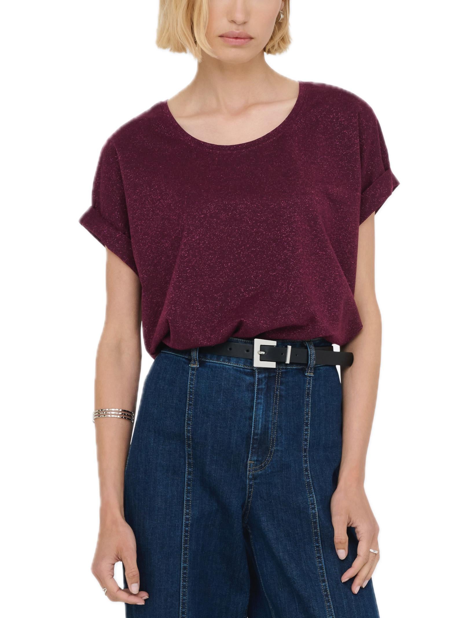 T-shirt Only Moster Bordeaux manica corta 15356991 /Chocolate Truffle ONLY 