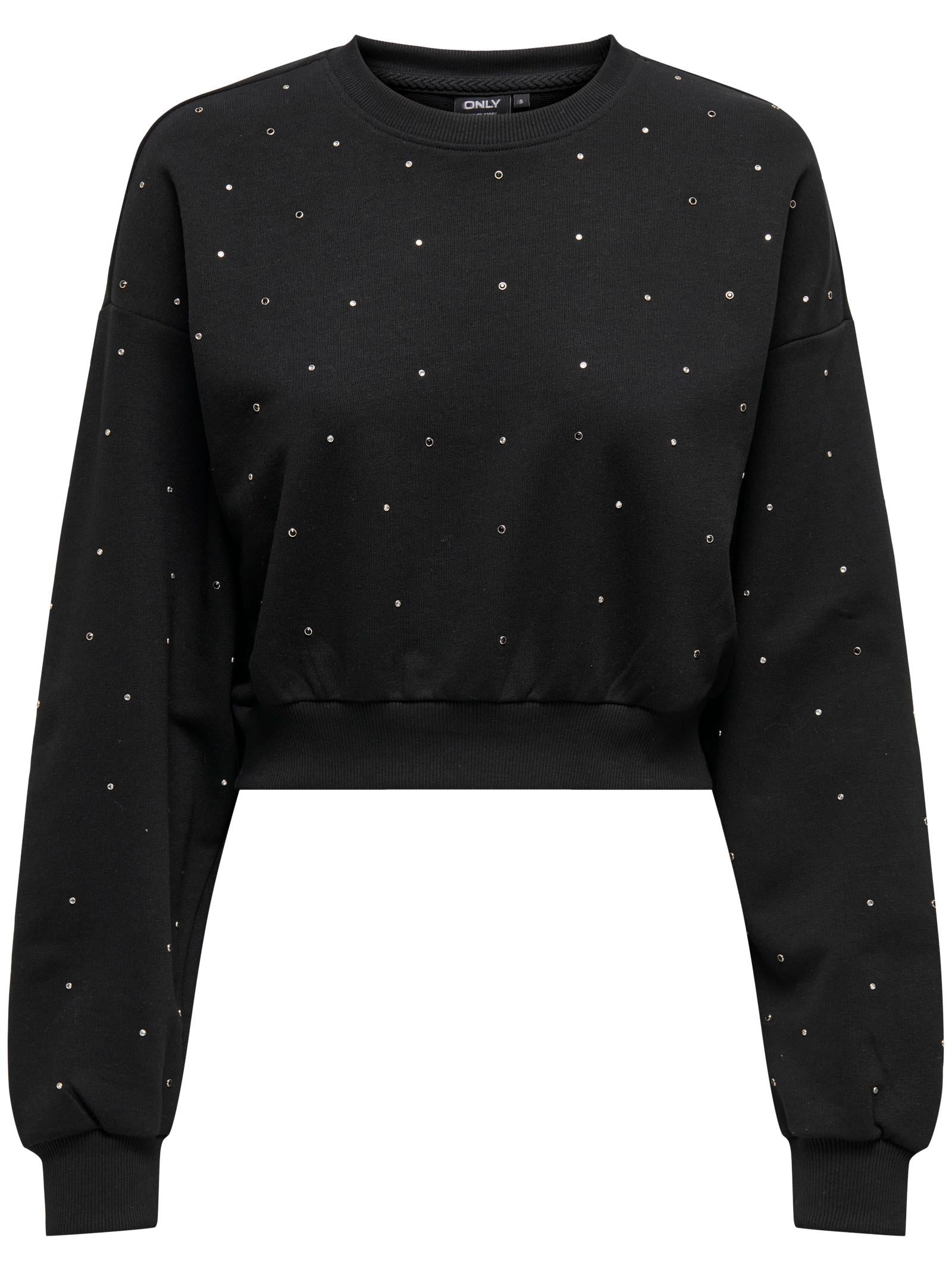 Felpa Only Nera Globe con glitter 15342983 /Black ONLY 
