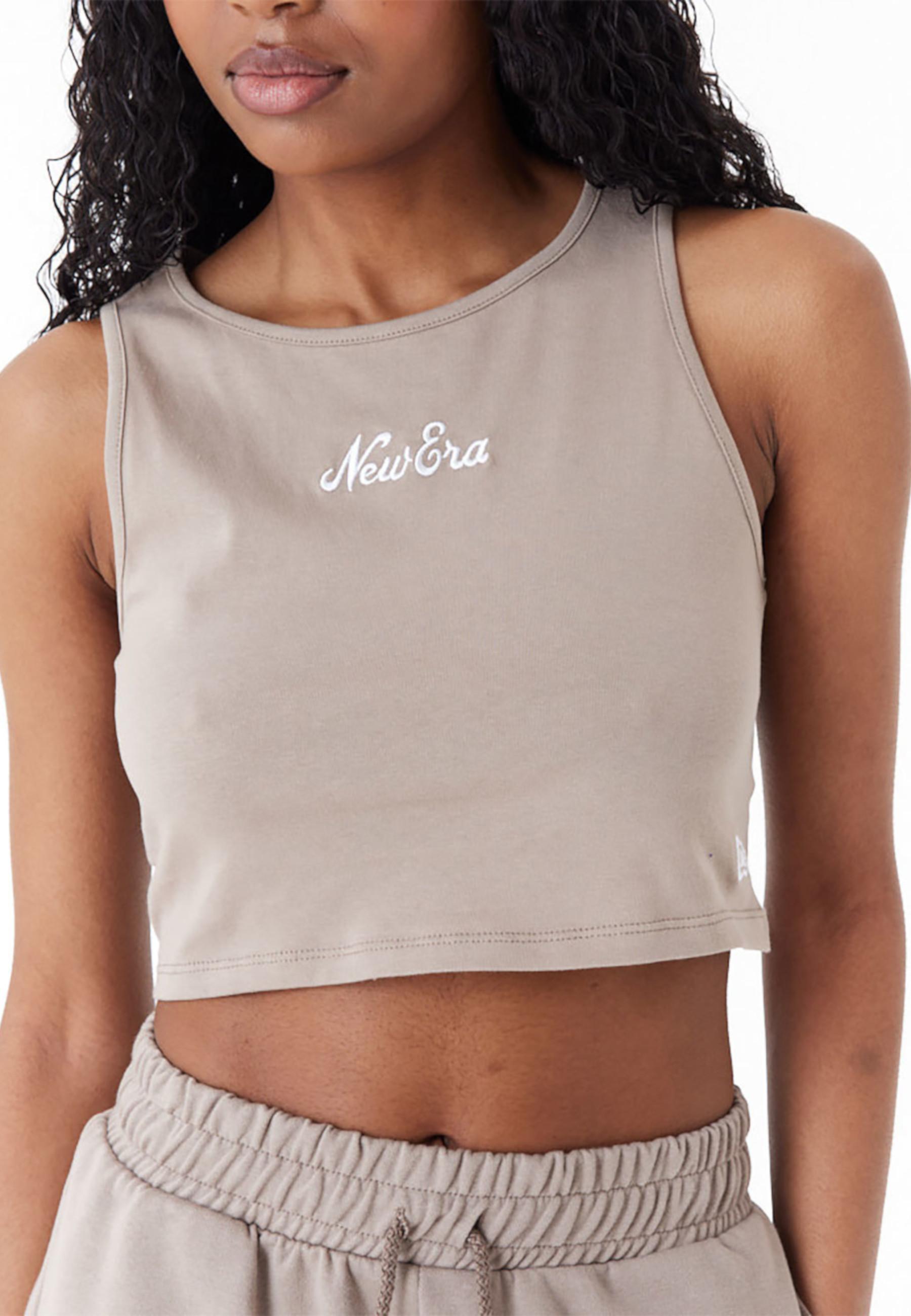Top New Era Beige smanicato