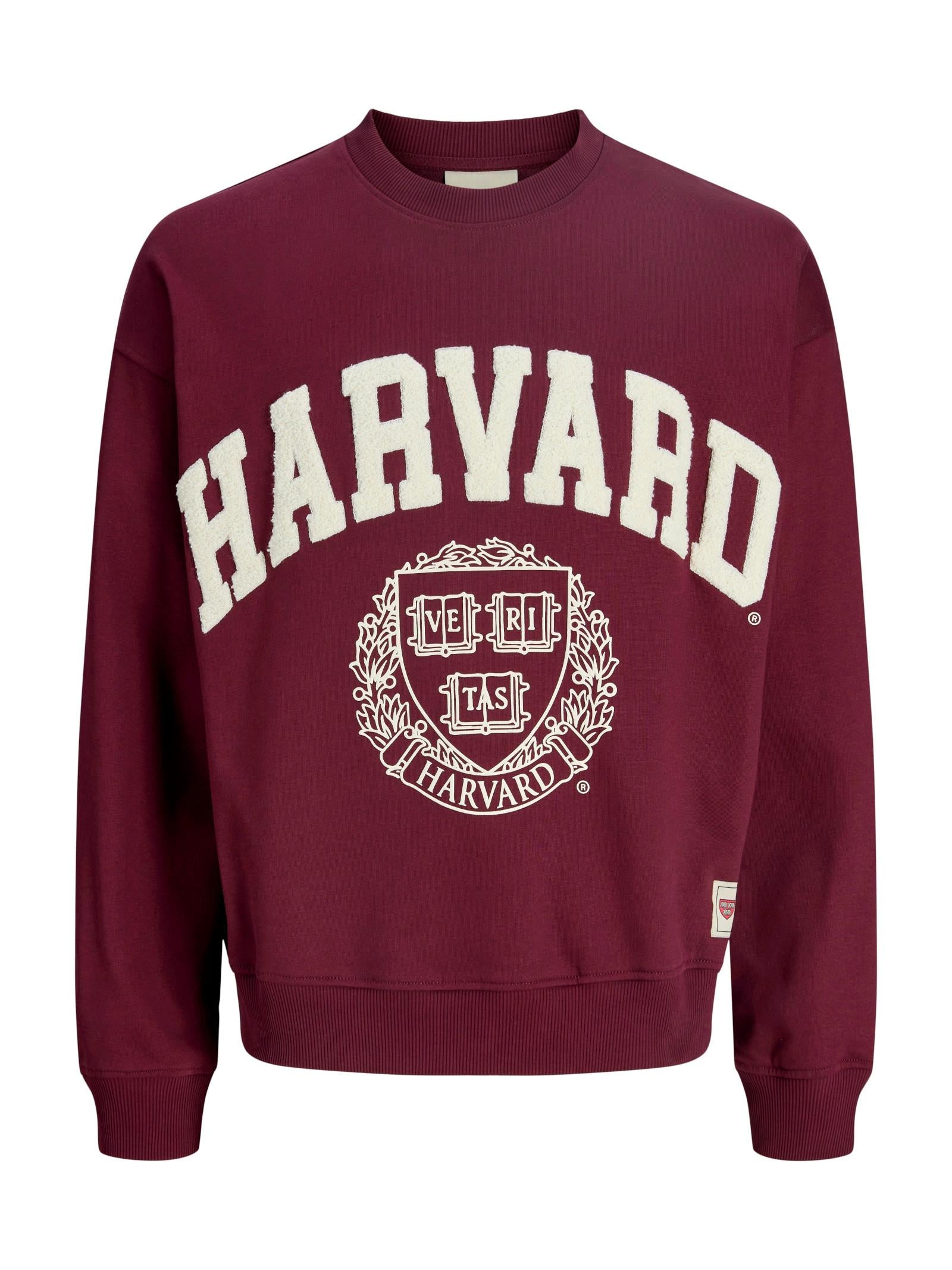 Felpa Jack & Jones Harvard Bordeaux ricamo 12290579 /Maroon Banner JACK & JONES 