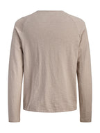 Maglia Jack & Jones Breeze Beige taglio vivo 12294189 /String JACK & JONES 
