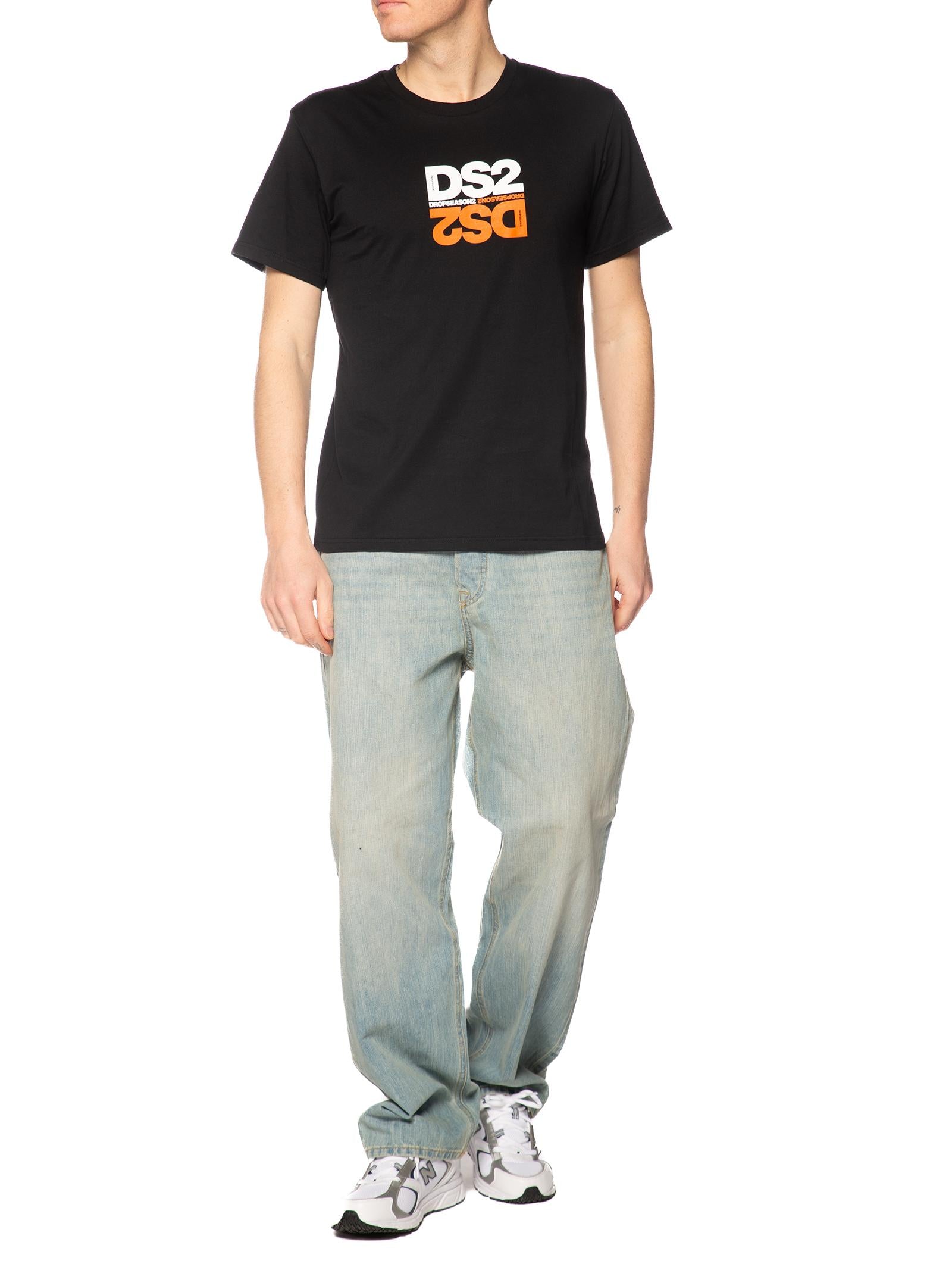 T-shirt DS2 Nero stampa specchio SS26251 NERO DS2 