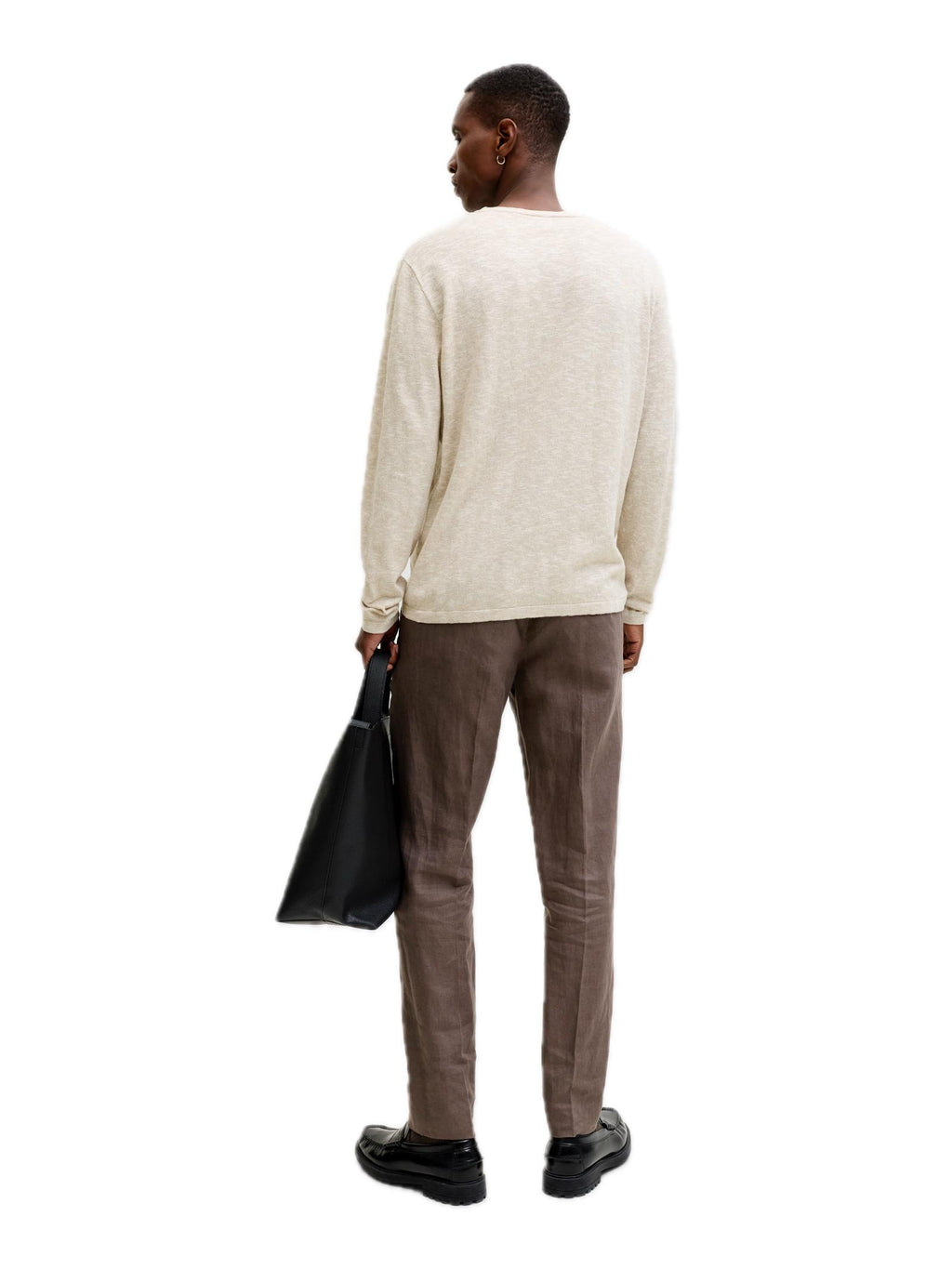 Maglia Jack & Jones Summer Beige melange girocollo leggera 12269631 /String JACK & JONES 
