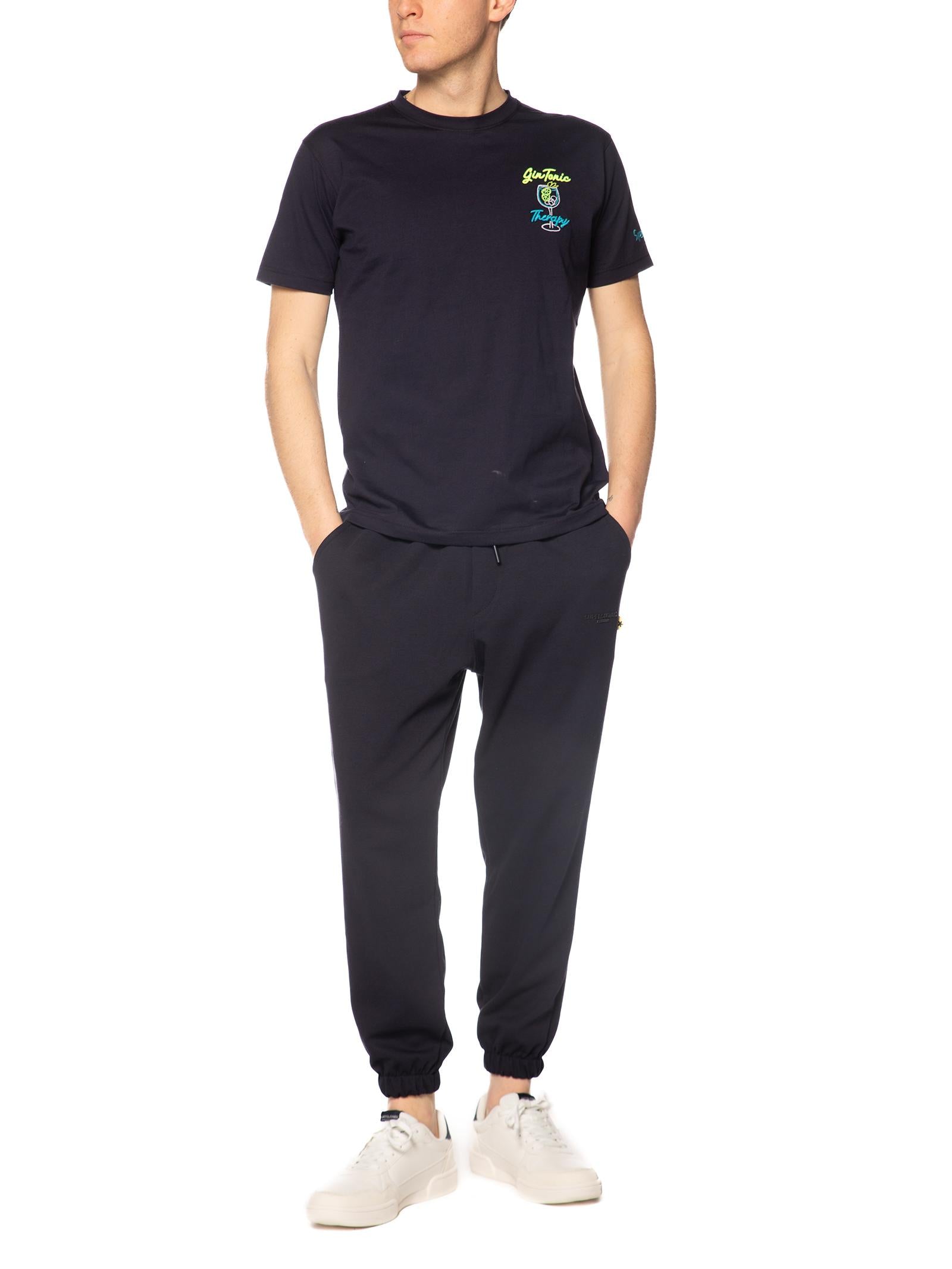 T-shirt Superculture Blu gin tonic theraphy A1839 BLU SUPERCULTURE 
