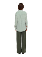 Camicia JDY Verde bianco Laurel maniche 3/4 15329311 /Sea White JDY 