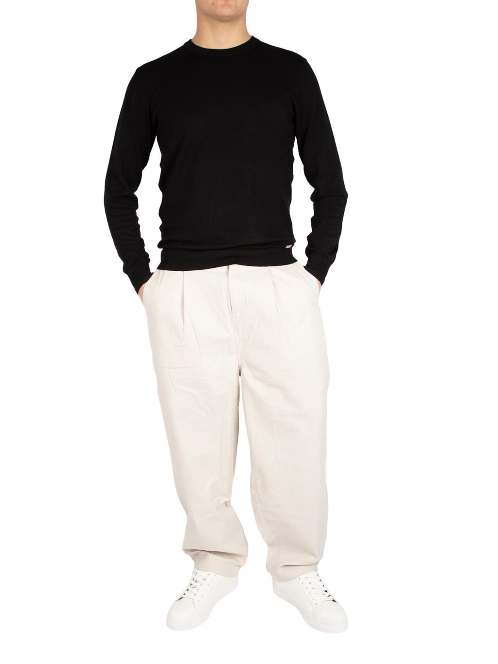 Pantalone Calvin Klein Panna Cropped J326733 PDH CALVIN KLEIN JEANS 