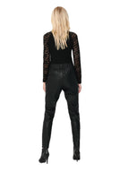 Pantalone Only Poptrash Nero con elastico in vita in ecopelle 15216199 /Black ONLY 