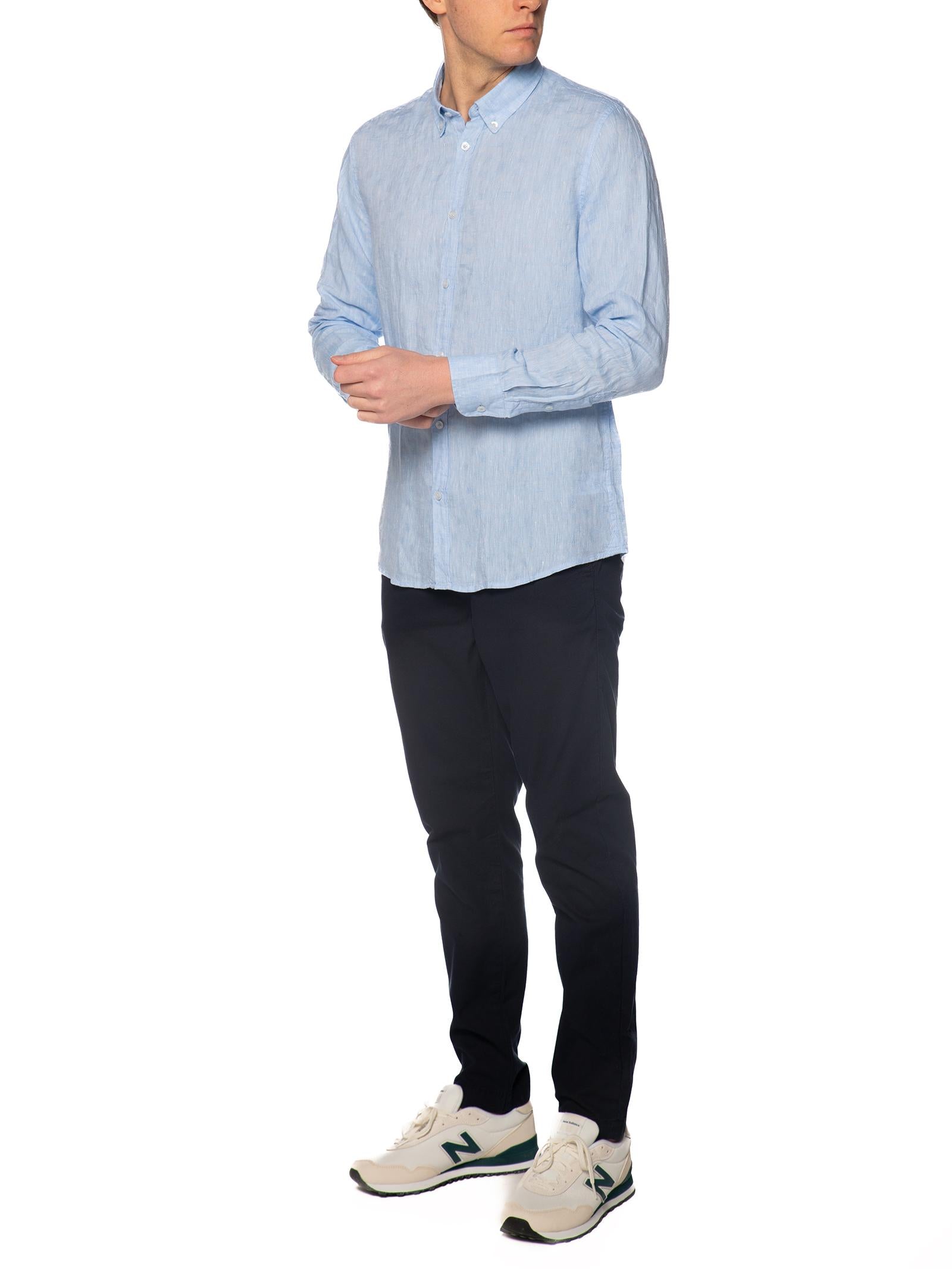 Camicia Seinse Celeste lino button down CE1122 CELESTE SEINSE 