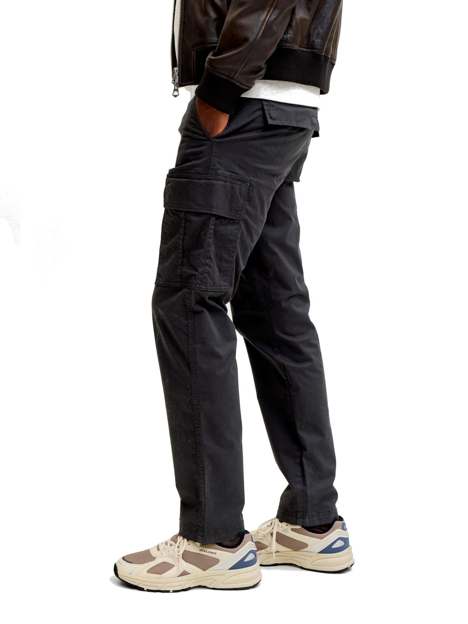 Pantalone Jack & Jones Nero Kane cargo relaxed 12291962 /Black JACK & JONES 