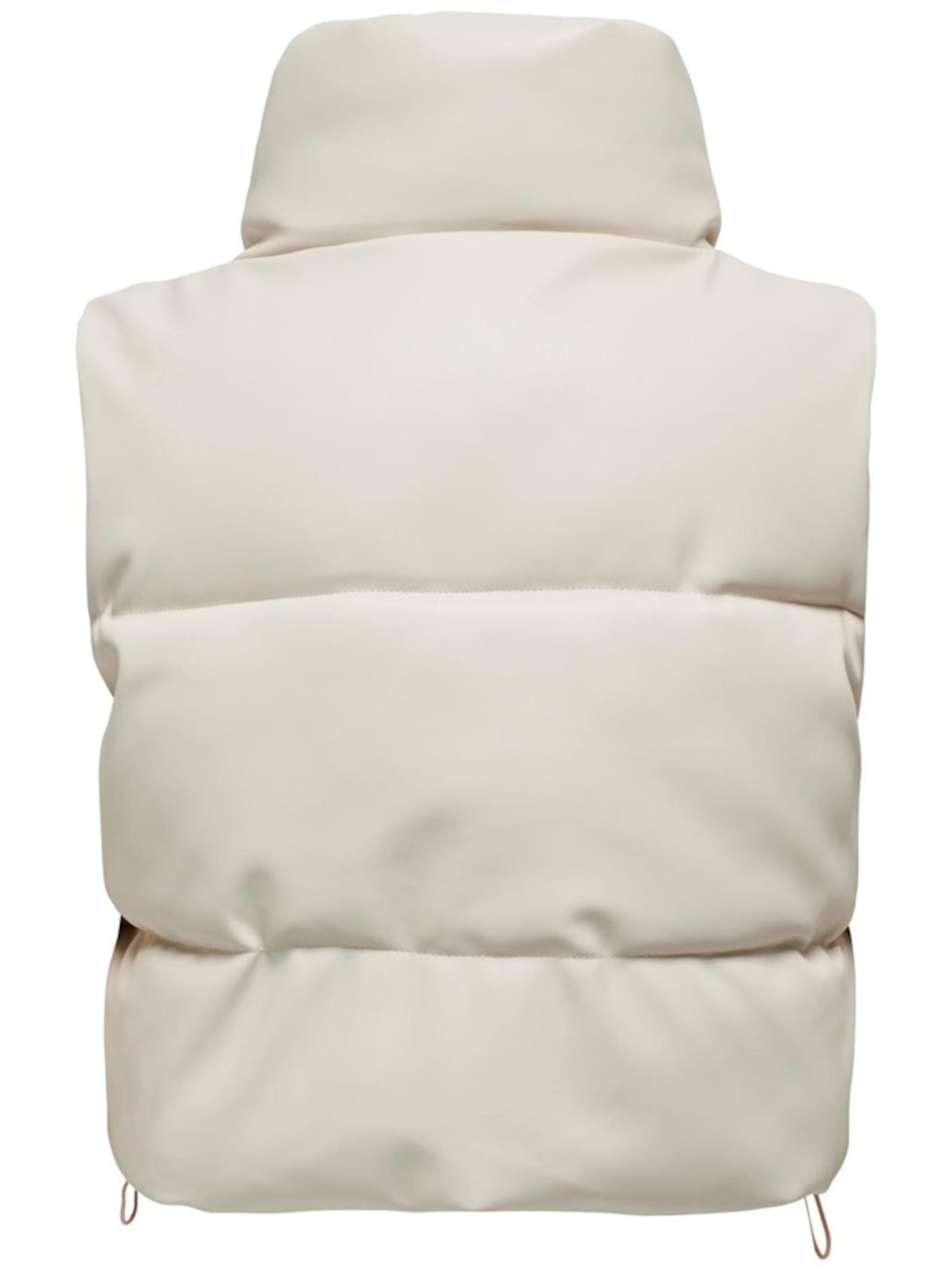 Gilet Donna beige collo alto