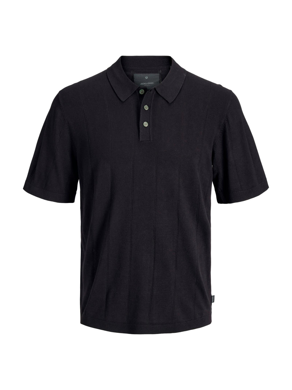 Polo Jack & Jones William Nero in maglia 12291042 /Black JACK & JONES 