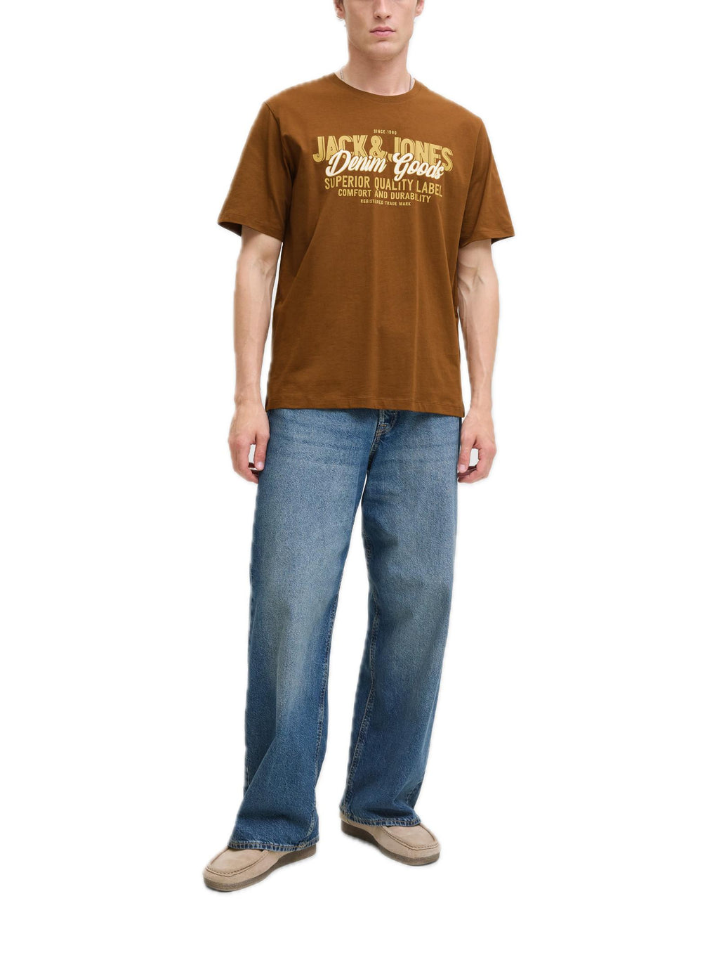 T-shirt Jack & Jones Logo Cammello girocollo 12279535 /Monks Robe JACK & JONES 