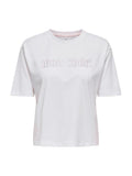 T-shirt Only Rhine Bianco strass 15368901 /Bright White ONLY 
