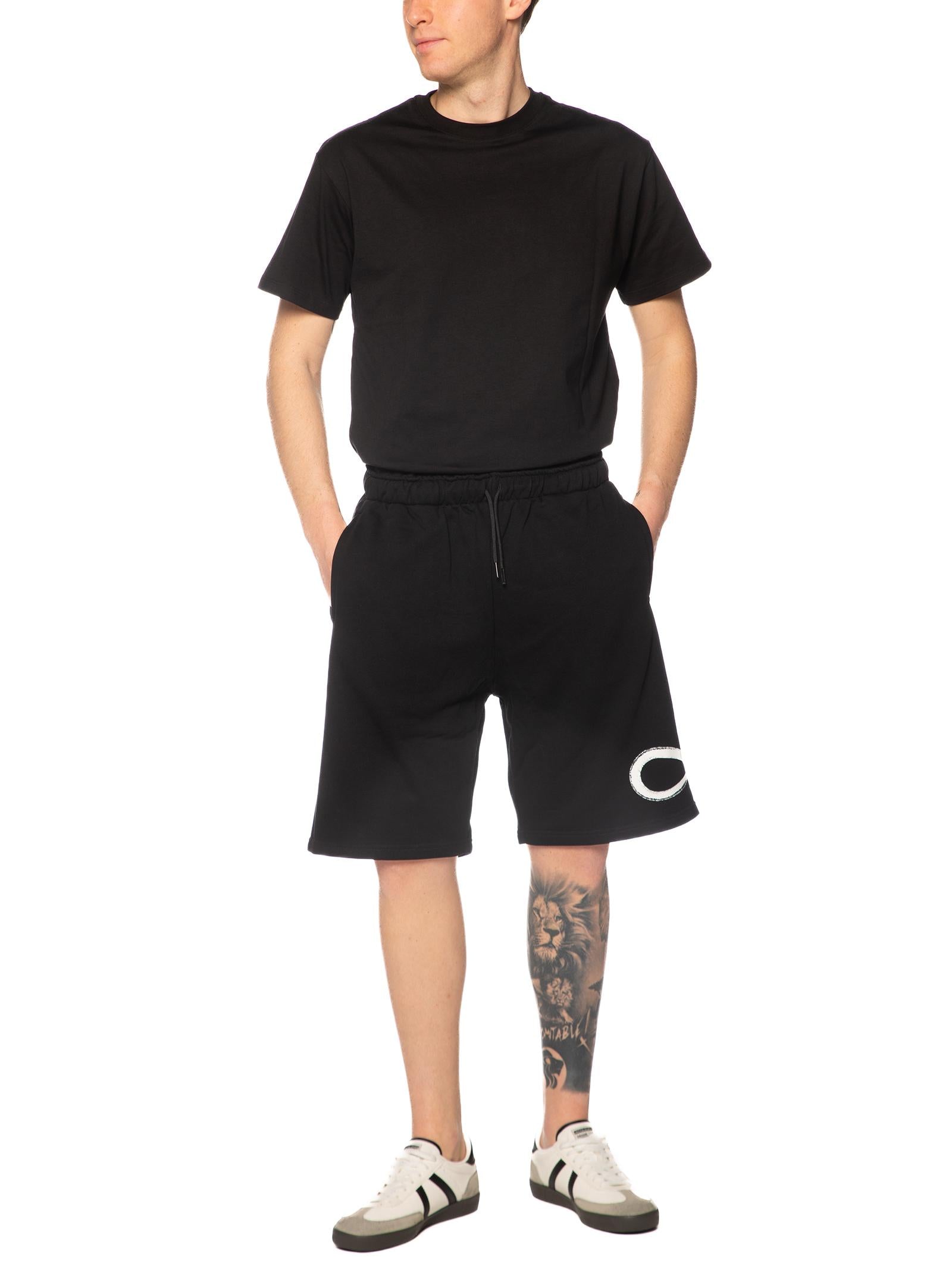 Bermuda Propaganda Logo Nero in felpa BR751 NERO PROPAGANDA 