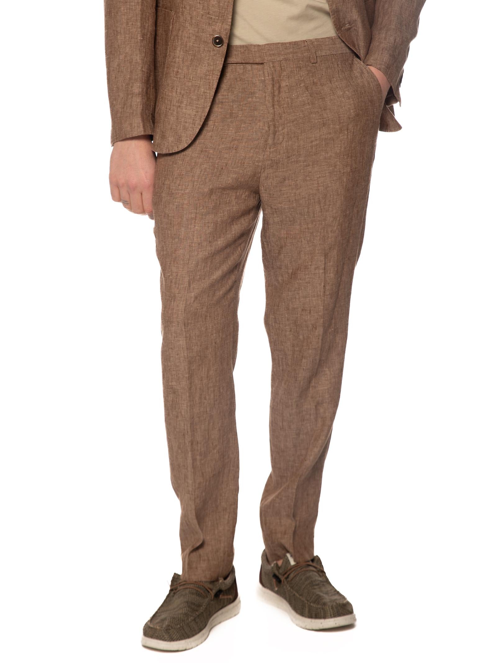 Pantalone Seinse Fango in lino fiammato PSE1530 FANGO SEINSE 