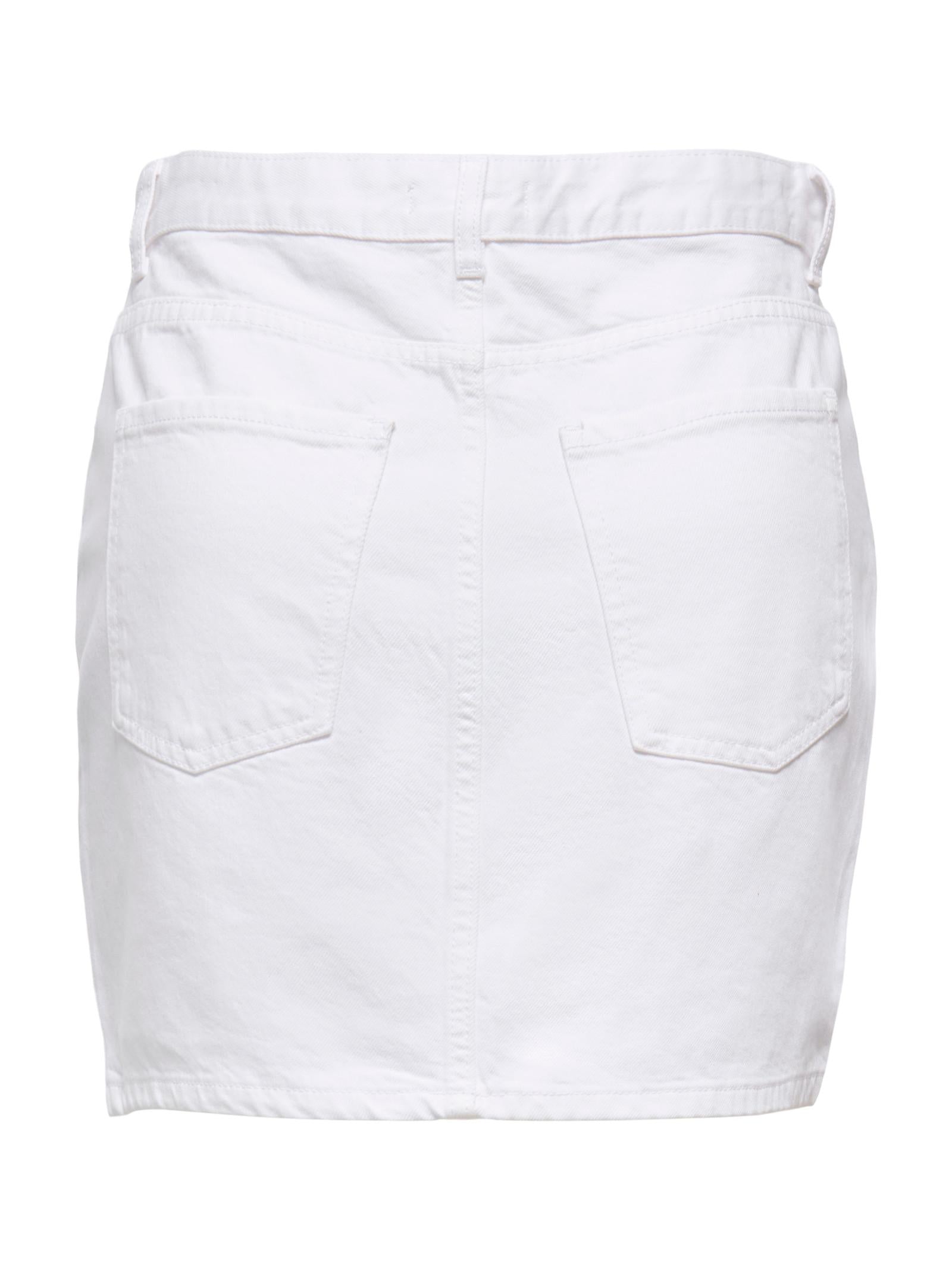 Gonna Only Bianco Stella corta 15339630 /White Denim ONLY 