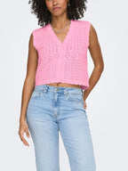 Cardigan Only Rosa Irina scollo a V 15363681 /Prism Pink ONLY 