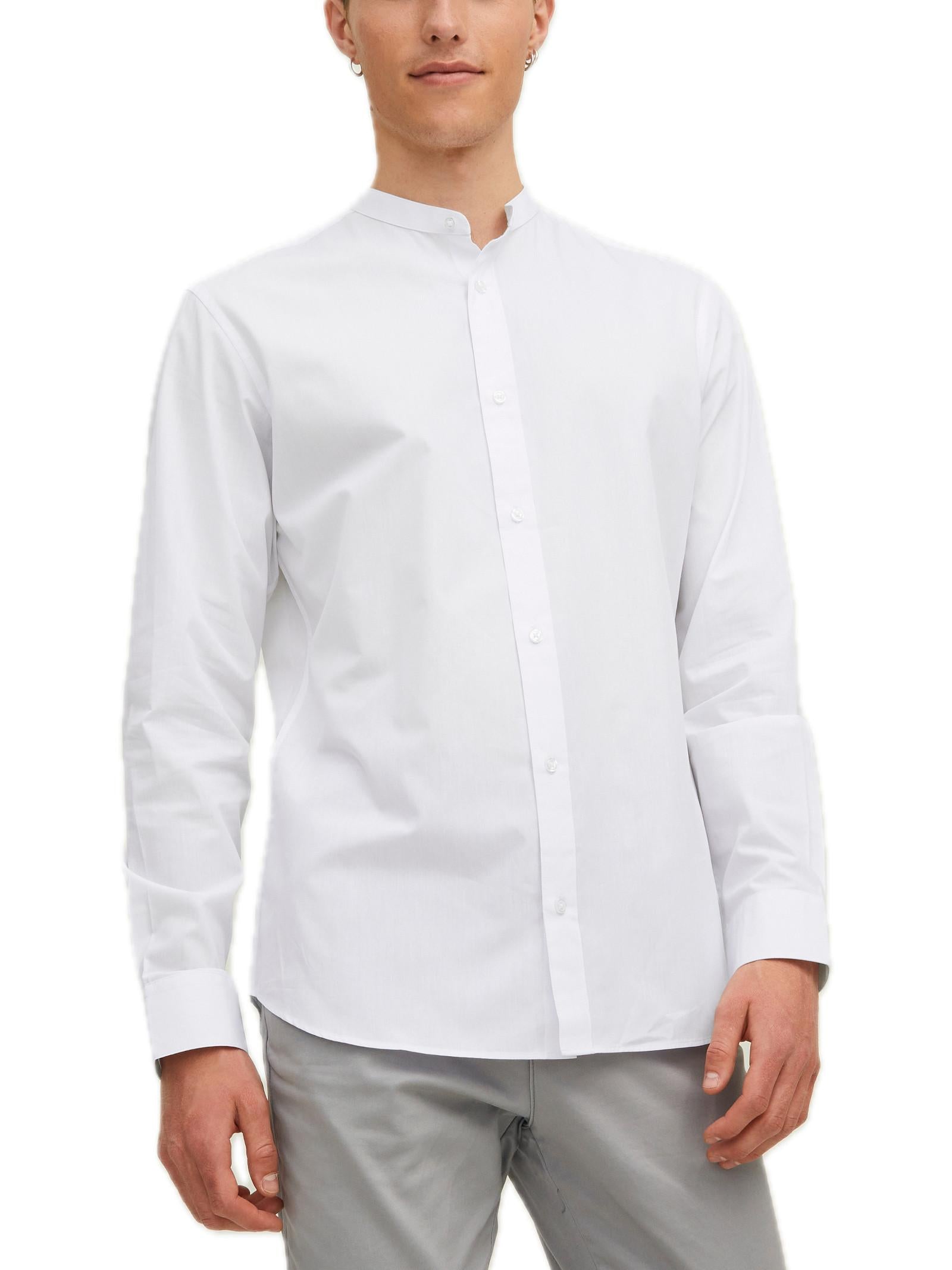Camicia Jack & Jones Joe Bianco coreana 12205921 /White JACK & JONES 
