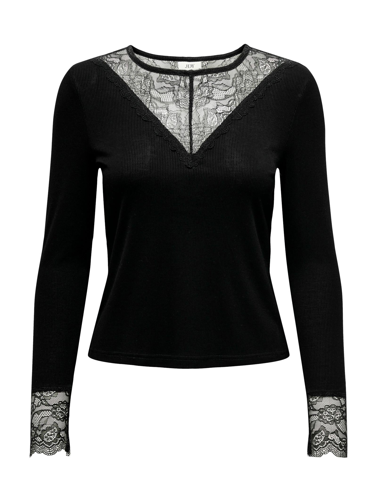 T-shirt Jacqueline De Yong Roxy Nero pizzo 15317464 /Black JDY 