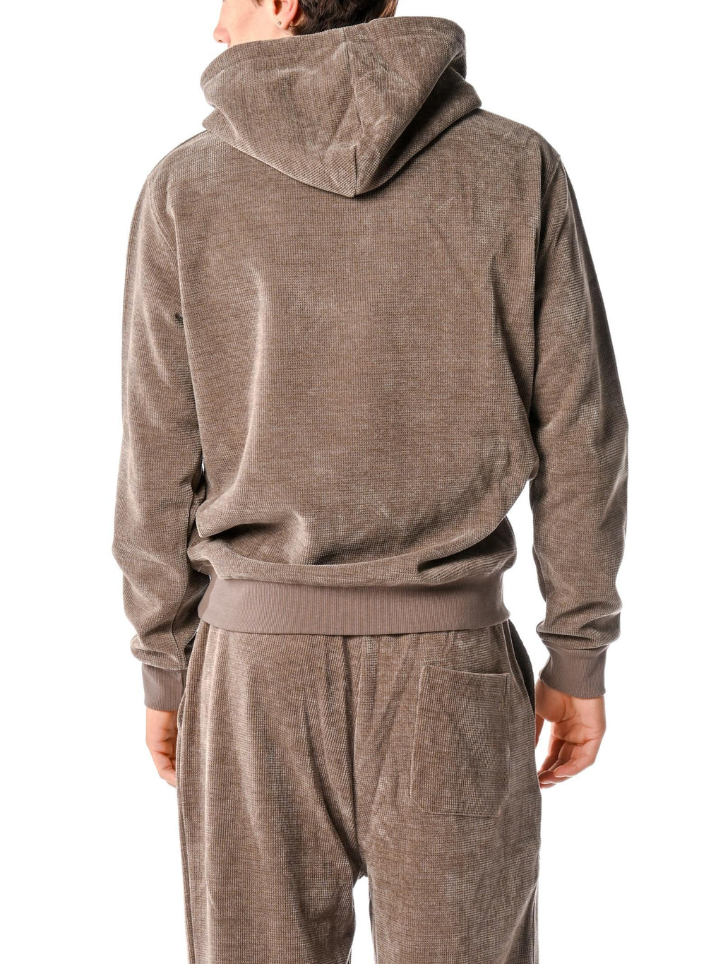 Felpa Gianni Lupo Fango cappuccio in ciniglia GL2289F FANGO GIANNI LUPO 