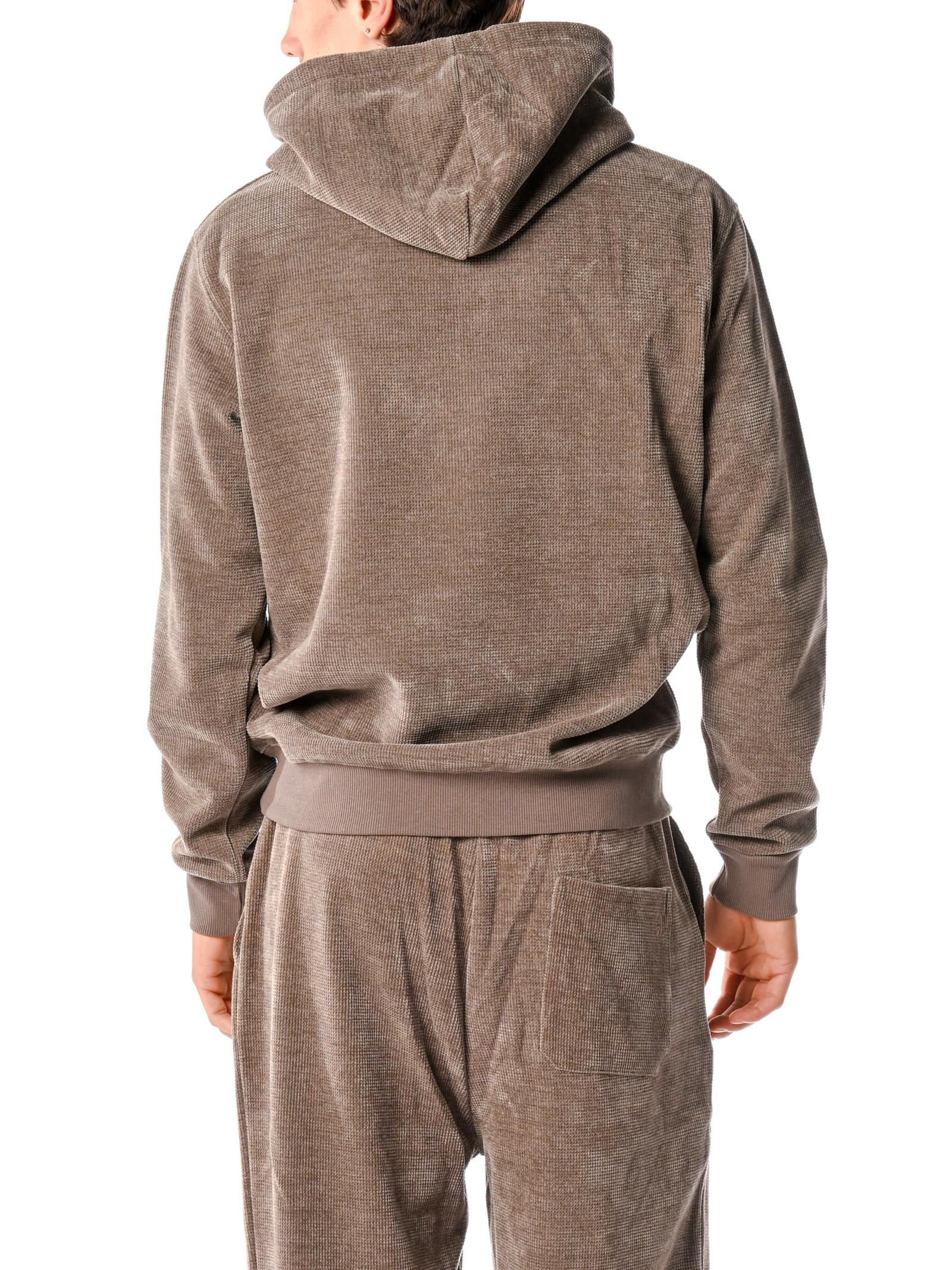 Felpa Gianni Lupo Fango cappuccio in ciniglia GL2289F FANGO GIANNI LUPO 