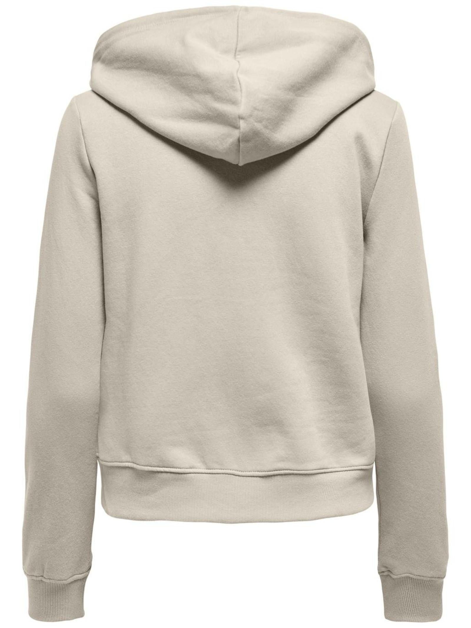 Felpa Only Beige Bella con zip 15318277 /Birch ONLY 