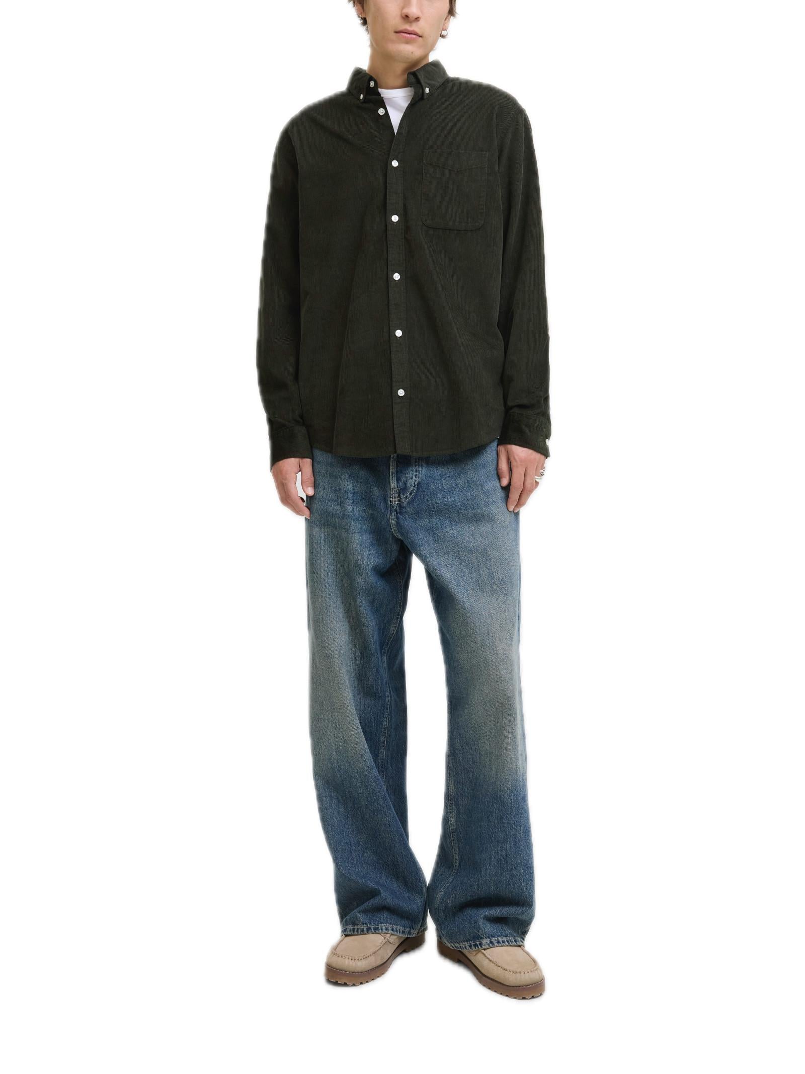 Camicia Jack & Jones Classic Verde a costine 12278967 /Rosin JACK & JONES 