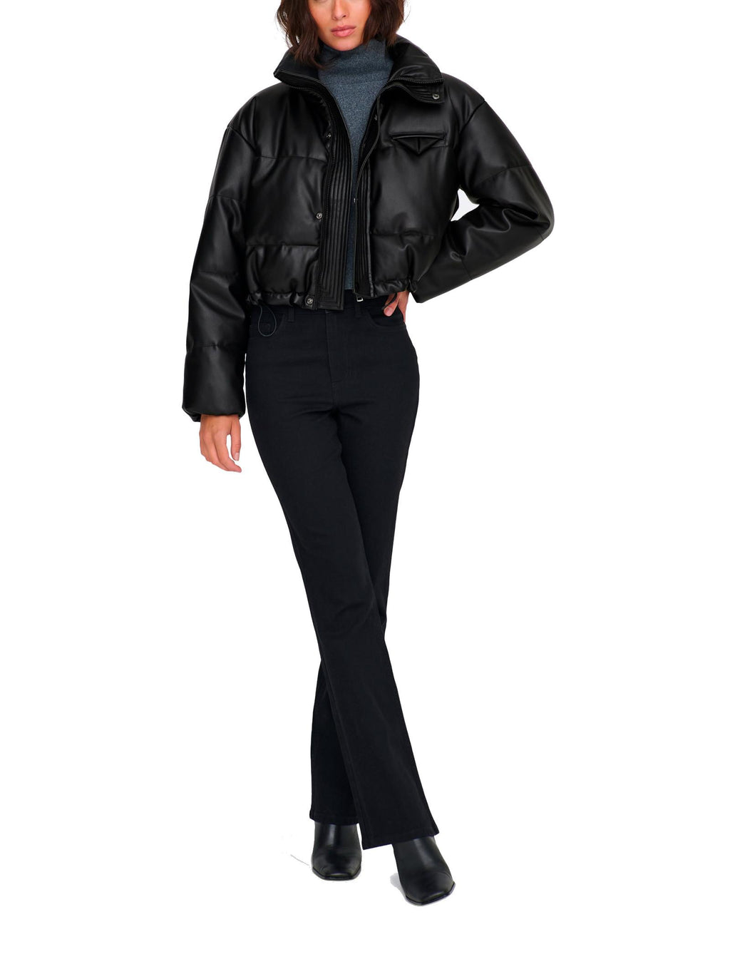Bomber Only Elsie Nero in ecopelle 15349205 /Black ONLY 