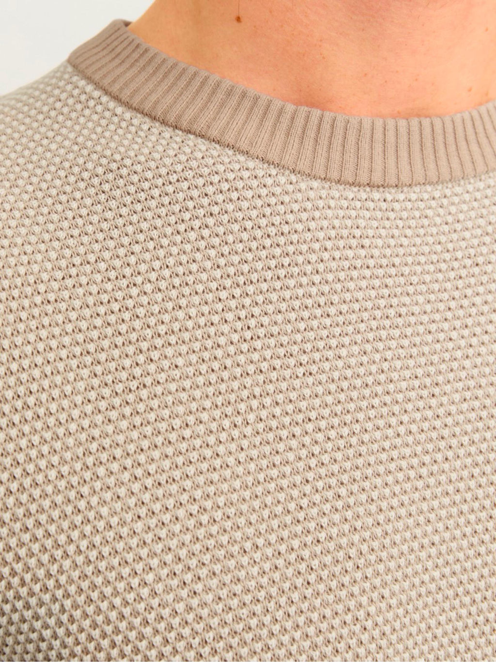 Maglia Jack & Jones Globe Beige girocollo 12258139 /Oatmeal JACK & JONES 