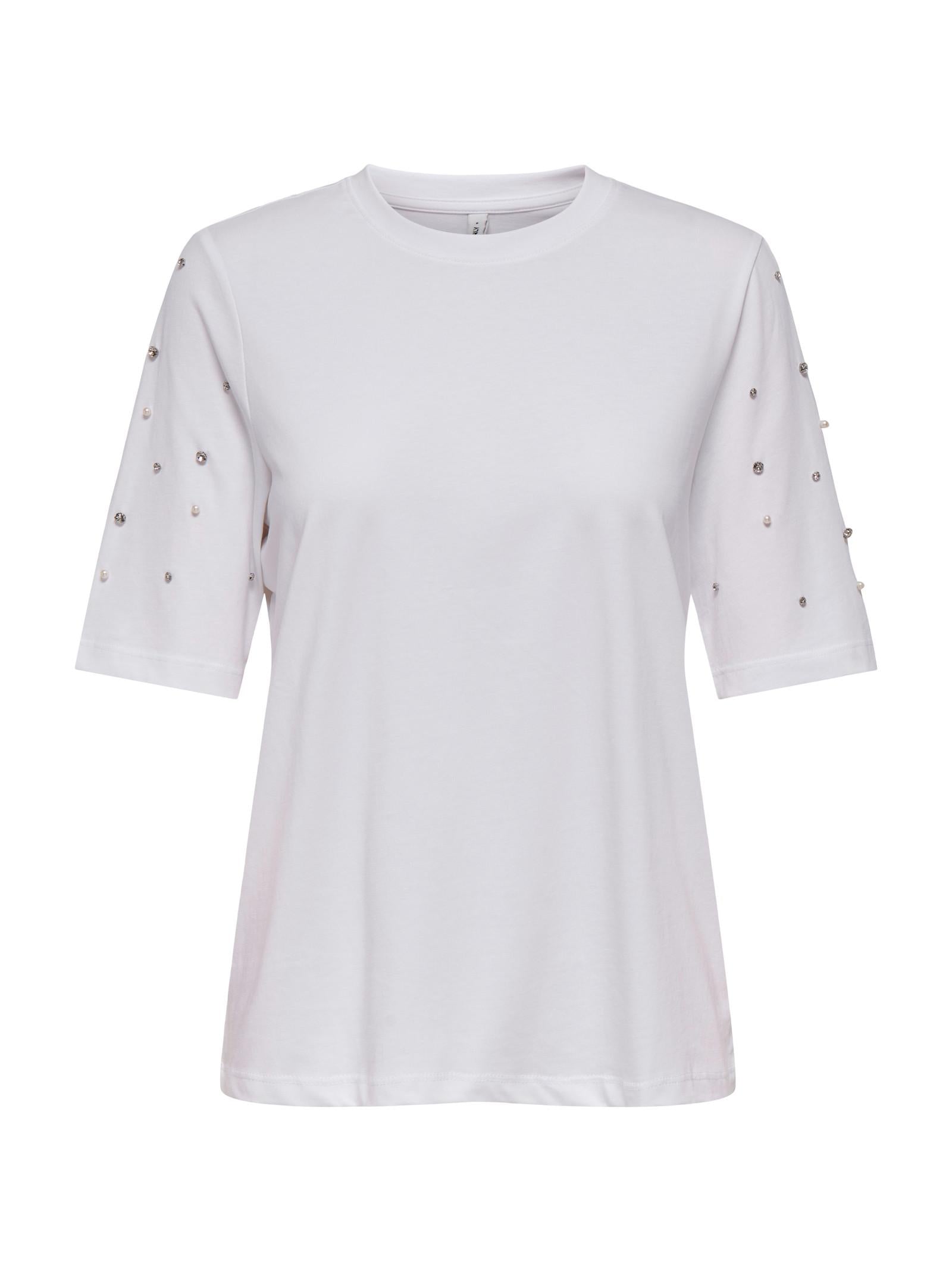 T-shirt Only Julia Bianco ricamo 15324847 /Bright White ONLY 