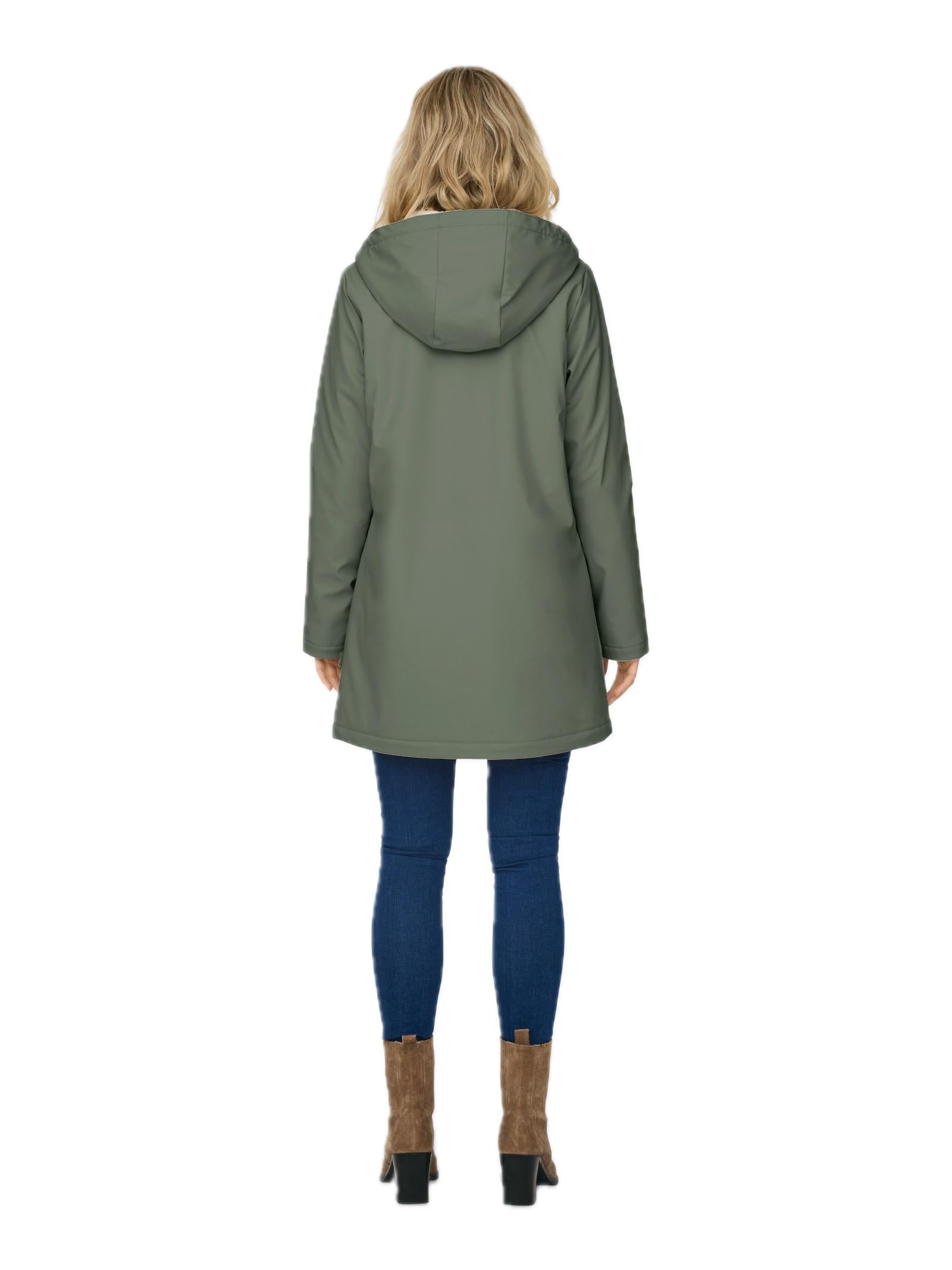 Giubbotto Only Sally Verde con cappuccio 15206116 /Castor Gray ONLY 