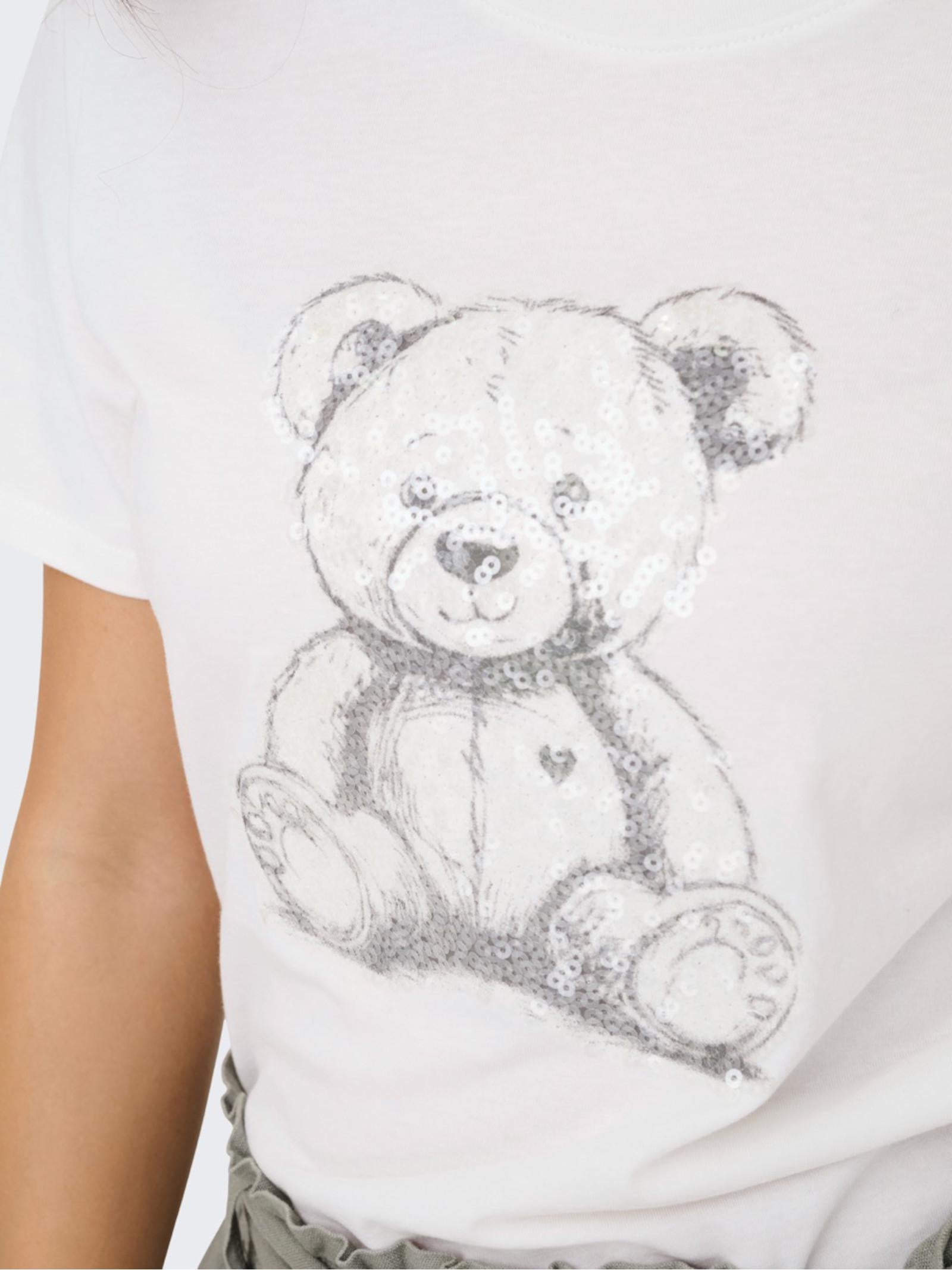 T-shirt JDY Bibbi Bianco con stampa