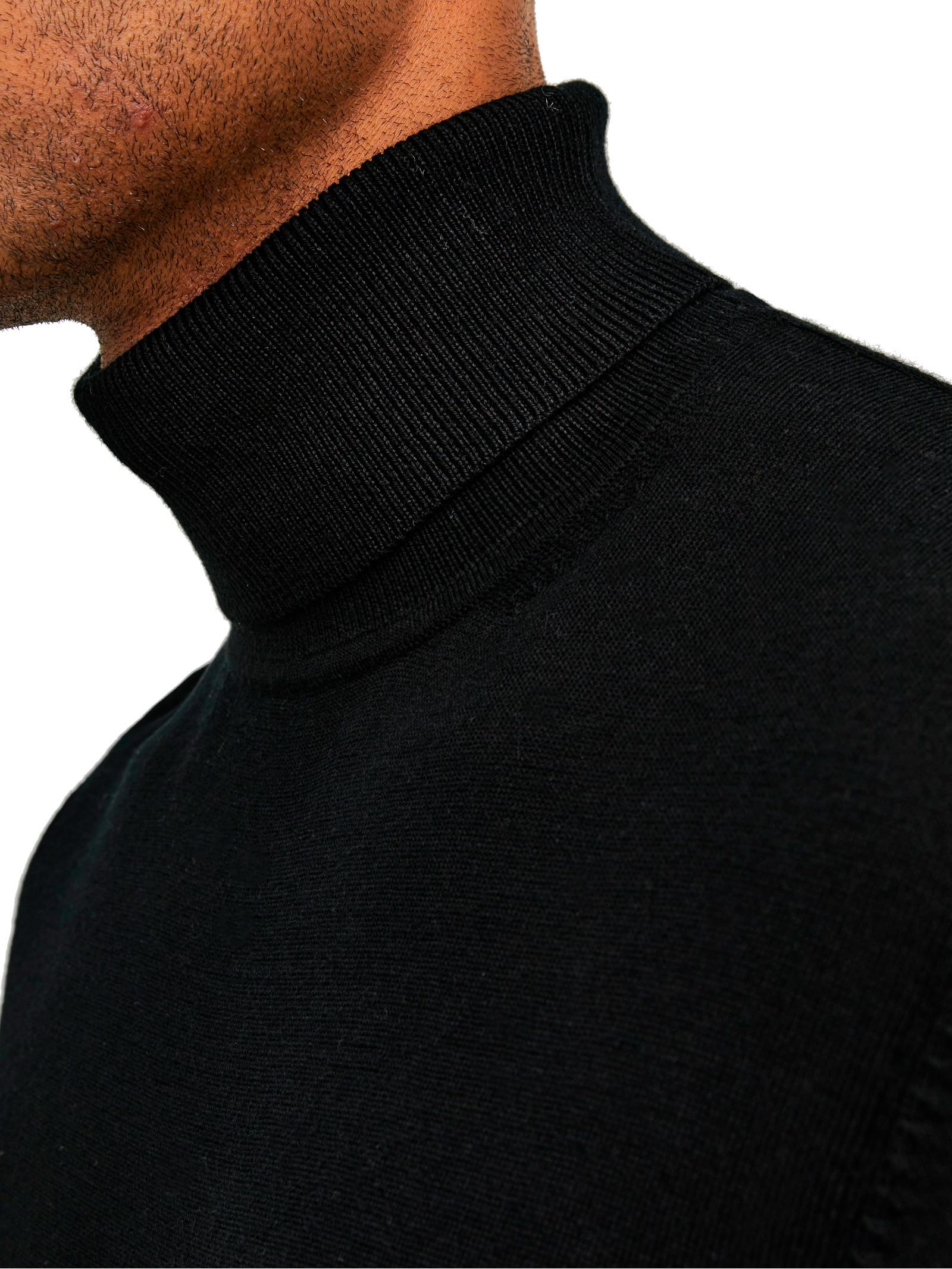Dolcevita Jack & Jones Merino Nero 12216829 /Black JACK & JONES 