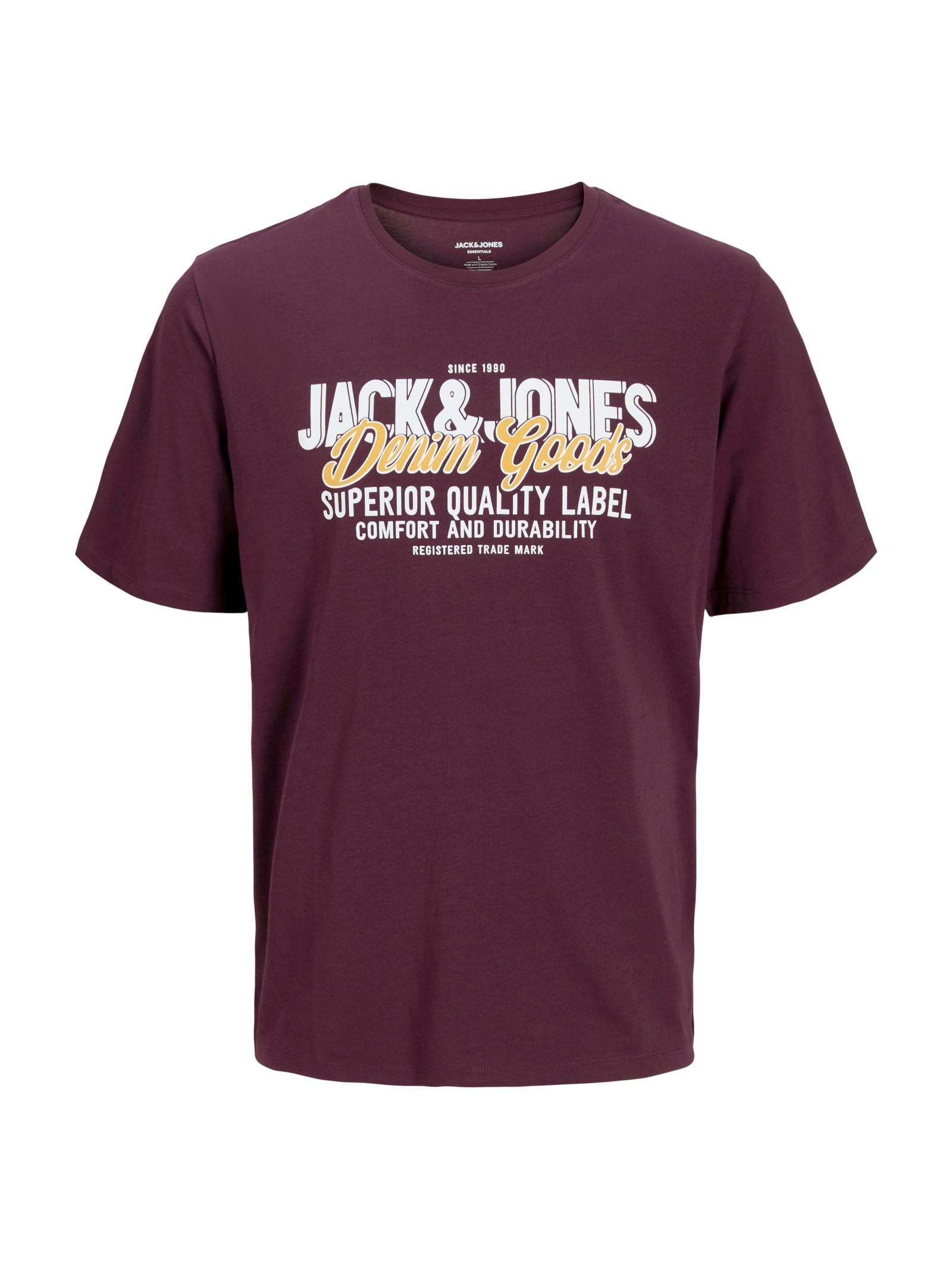T-shirt Jack & Jones Logo Vinaccia girocollo 12279535 /Plum Perfect JACK & JONES 