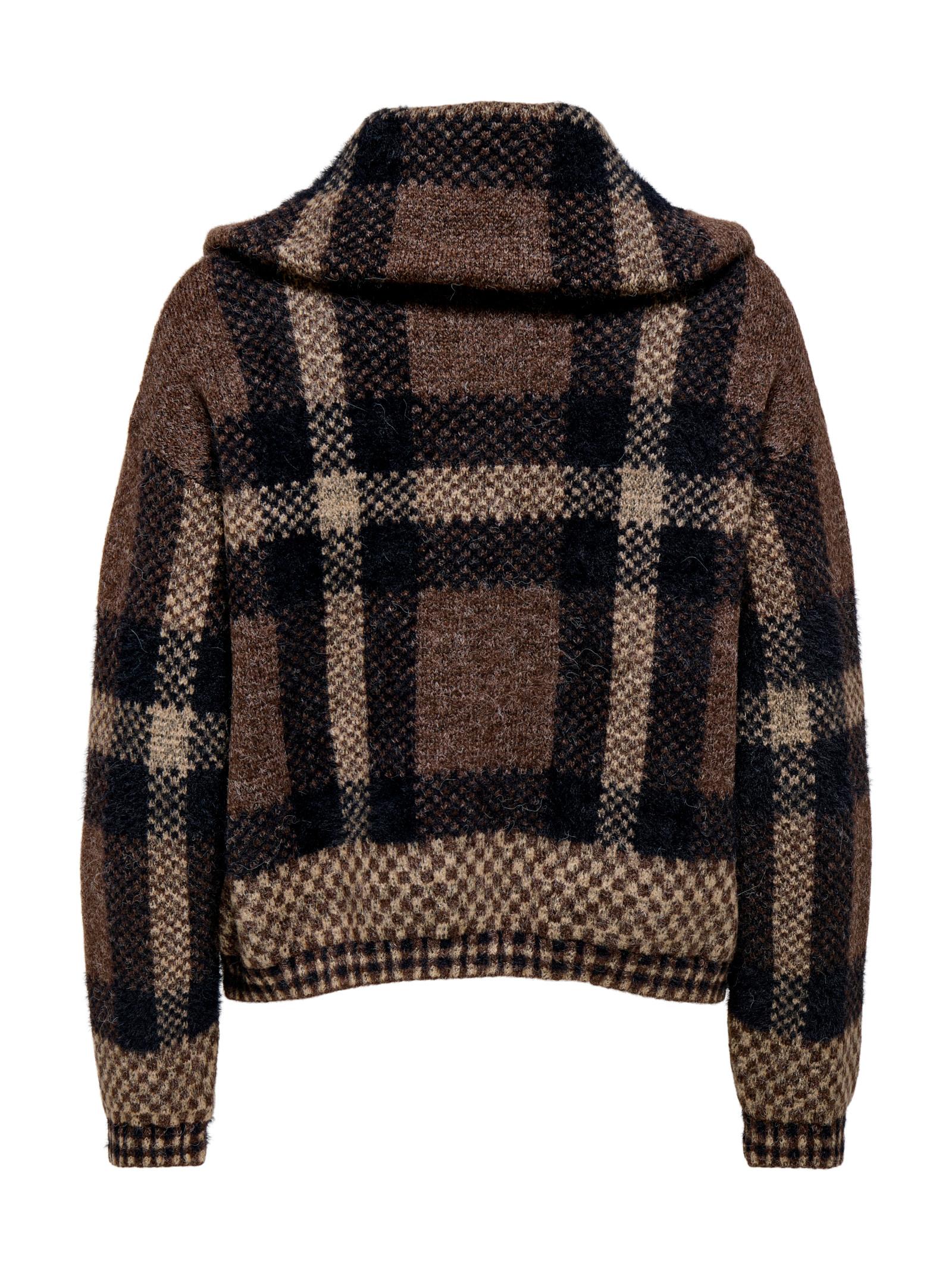 Cardigan Only Maroon Marrone con zip 15358211 /Black ONLY 