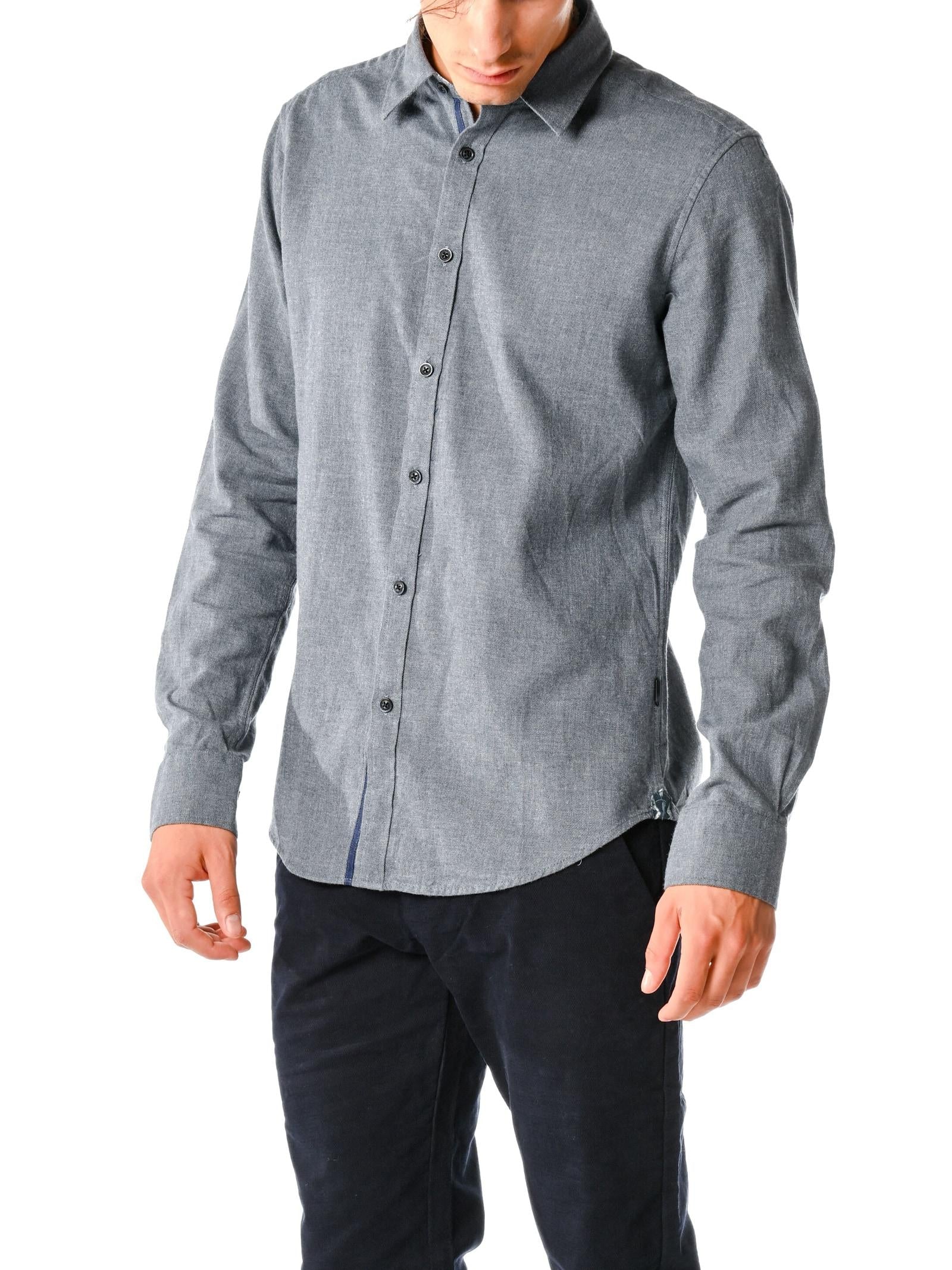 Camicia Gianni Lupo Blue Denim in fllanella GL126DA BLU DENIM GIANNI LUPO 